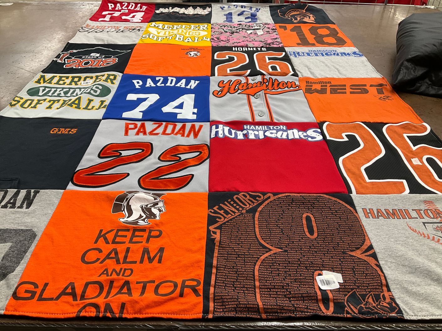 T-shirt quilt featuring hamilton hurricanes by Brian from NJ