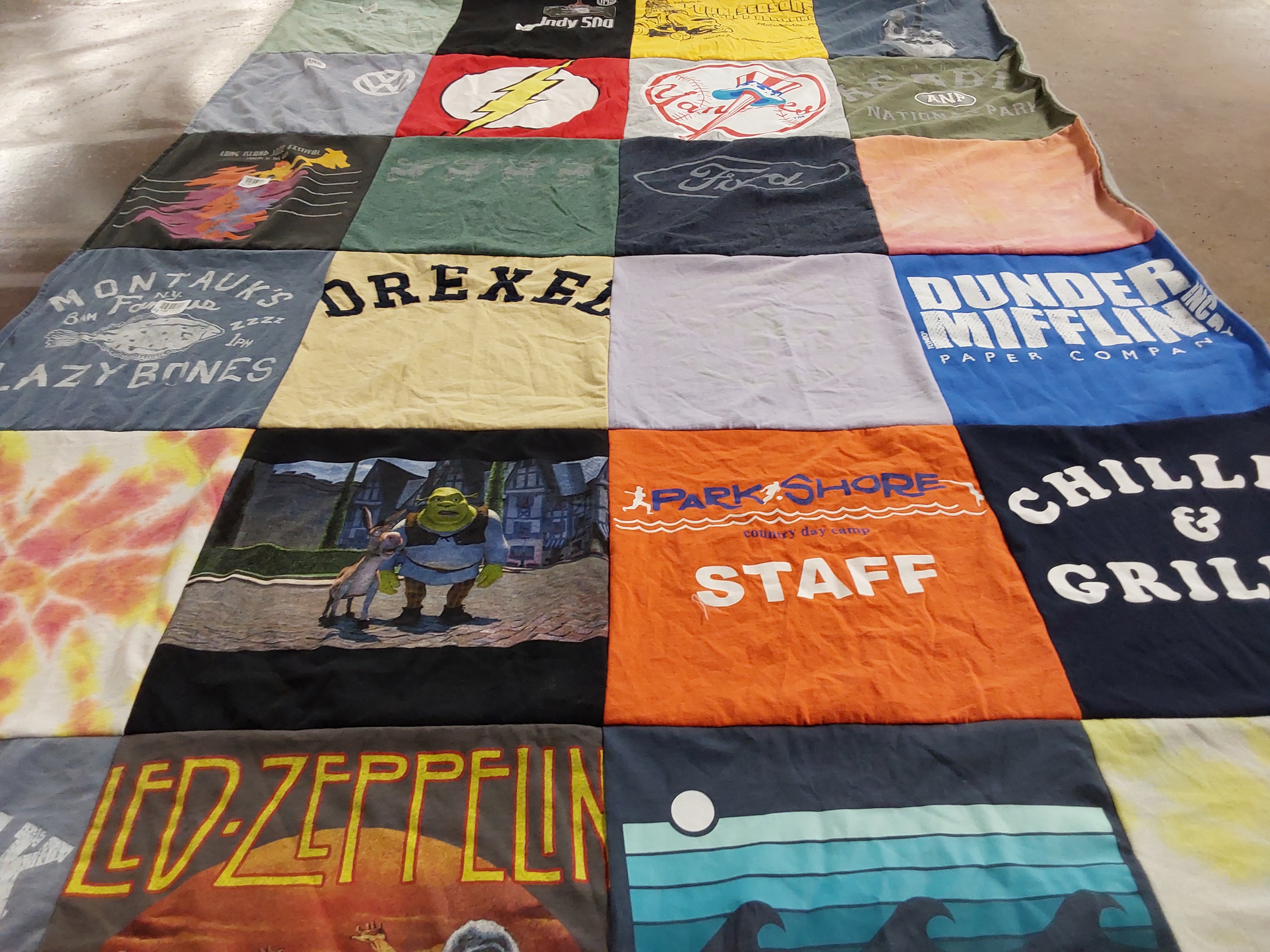 T-shirt quilt from drexel university by tracy from NY