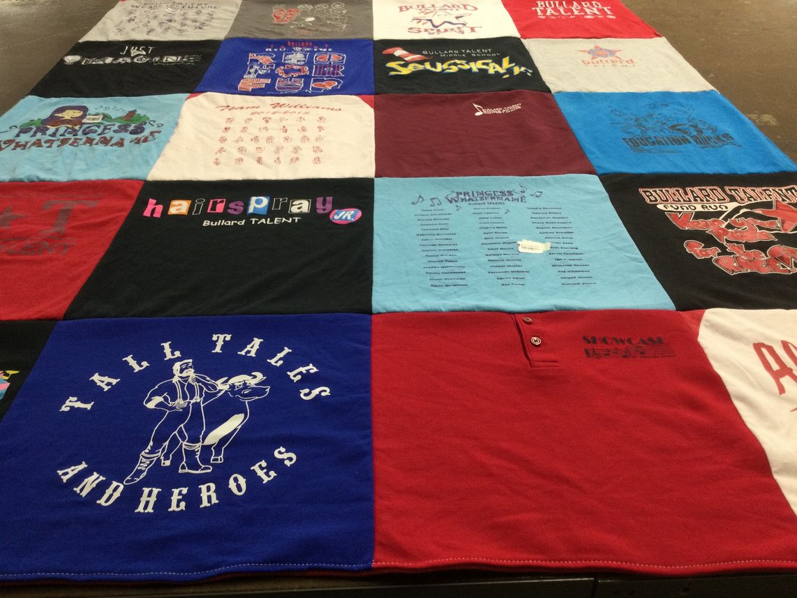 T-shirt quilt from bullard high school by Melissa from CA