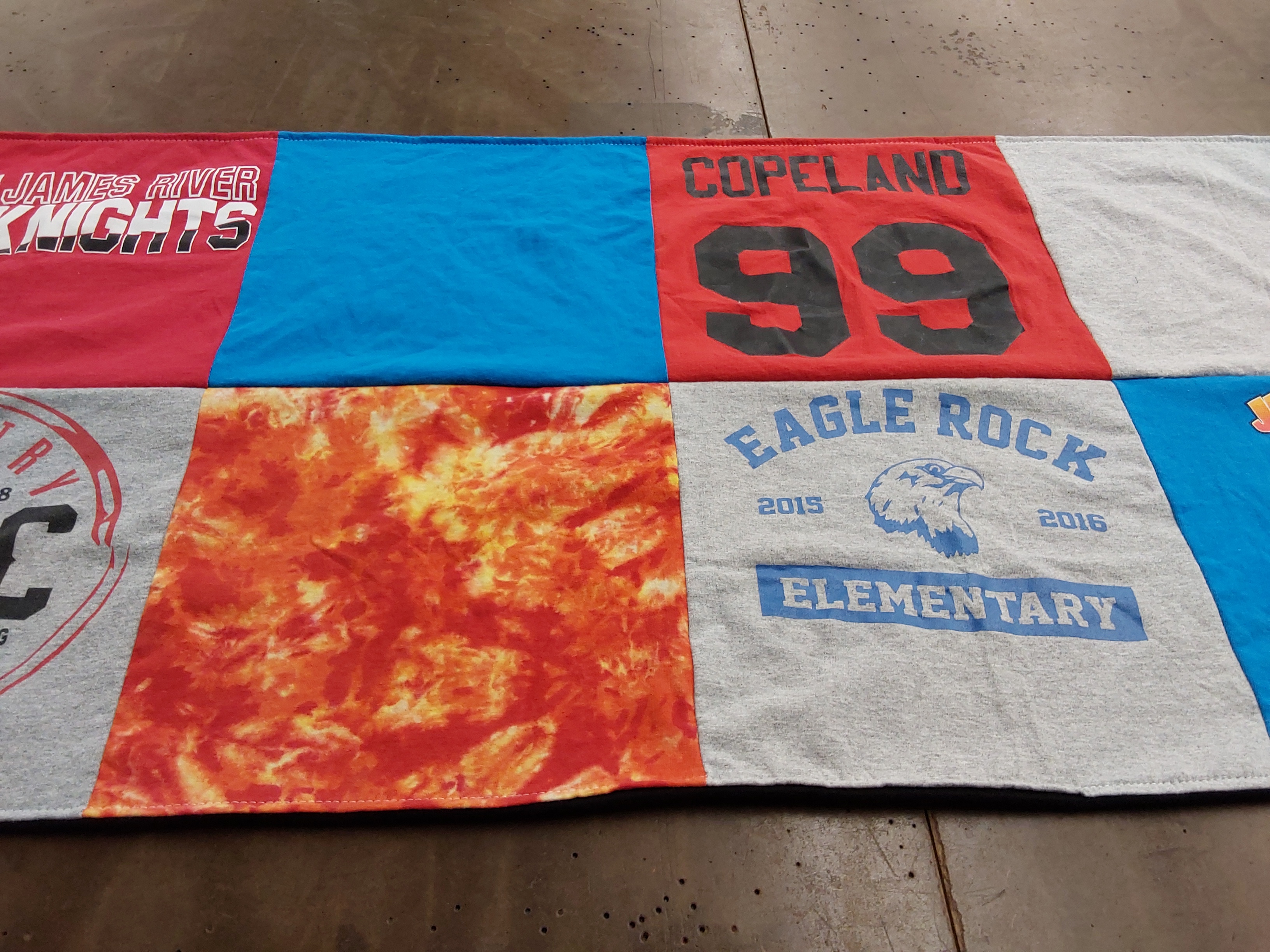 T-shirt quilt featuring james river knights by Robin from VA