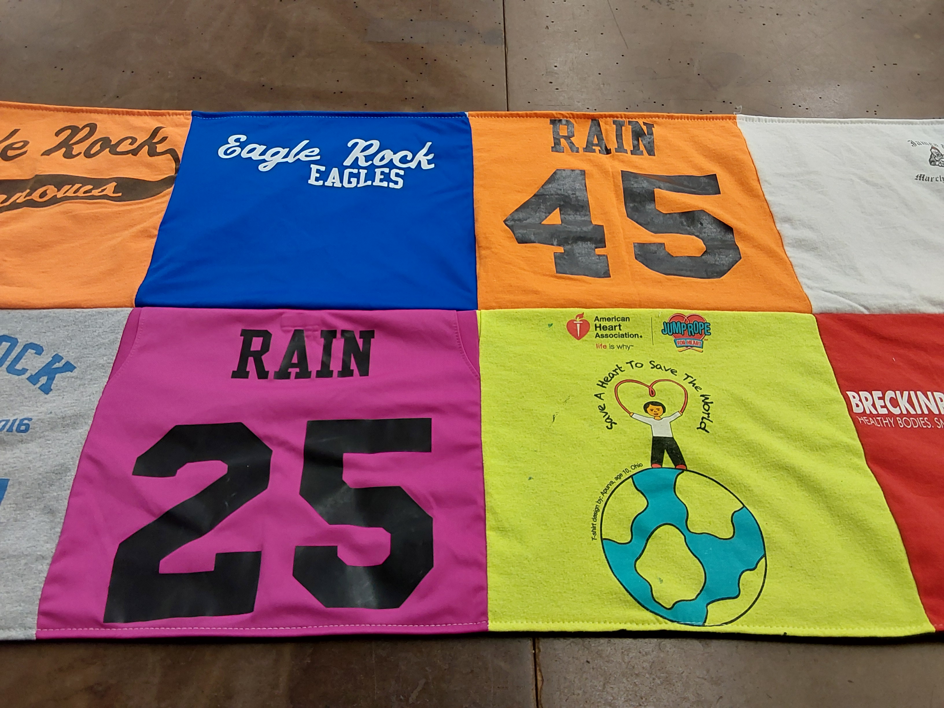 T-shirt quilt from eagle rock college by Robin from VA