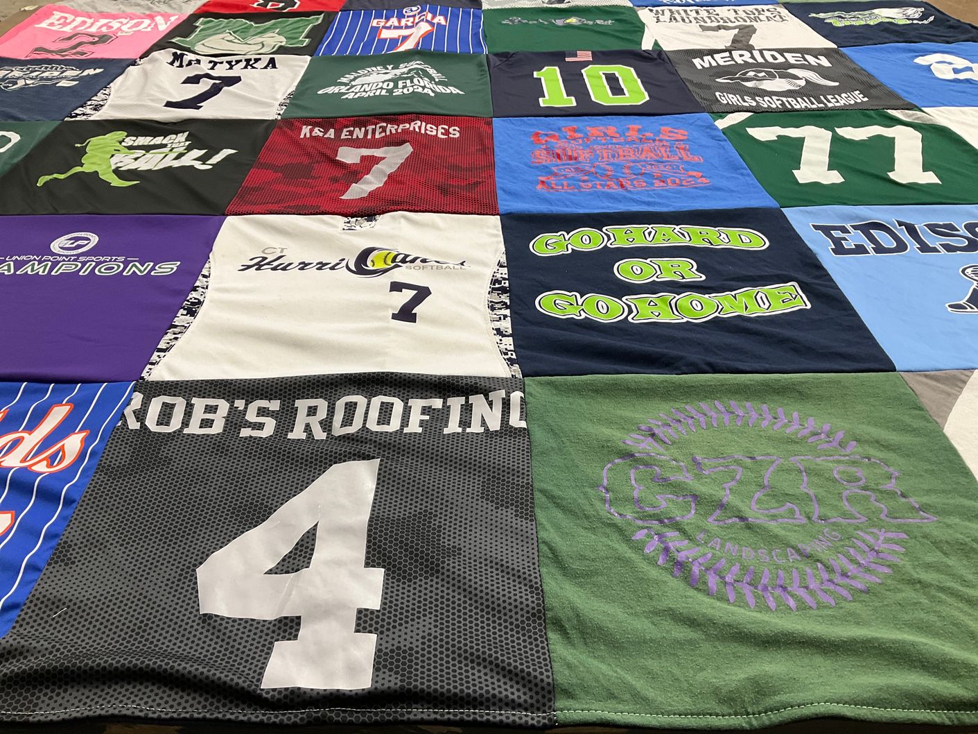 T-shirt quilt from edison high school by Jessica from CT