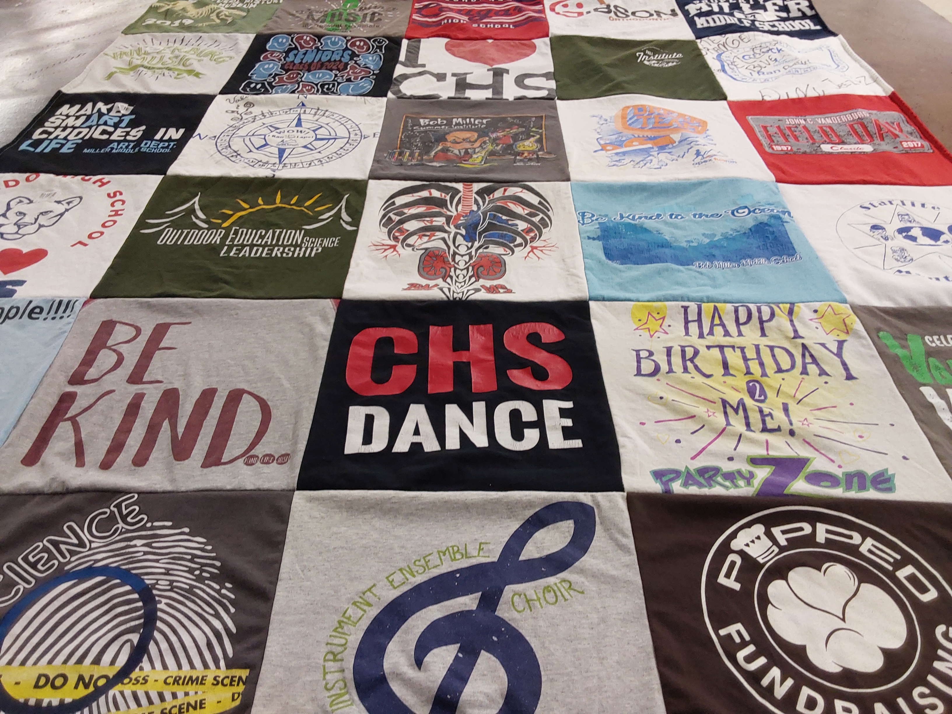 T-shirt quilt from chandler high school by SHAULA from NM