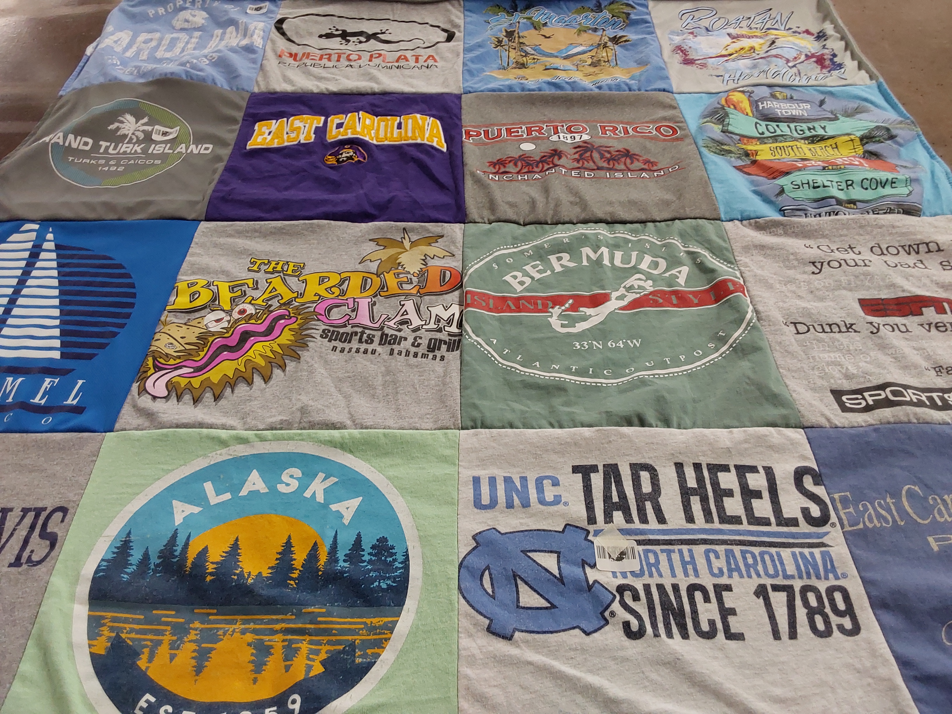 T-shirt quilt featuring unc tar heels by Emily from GA