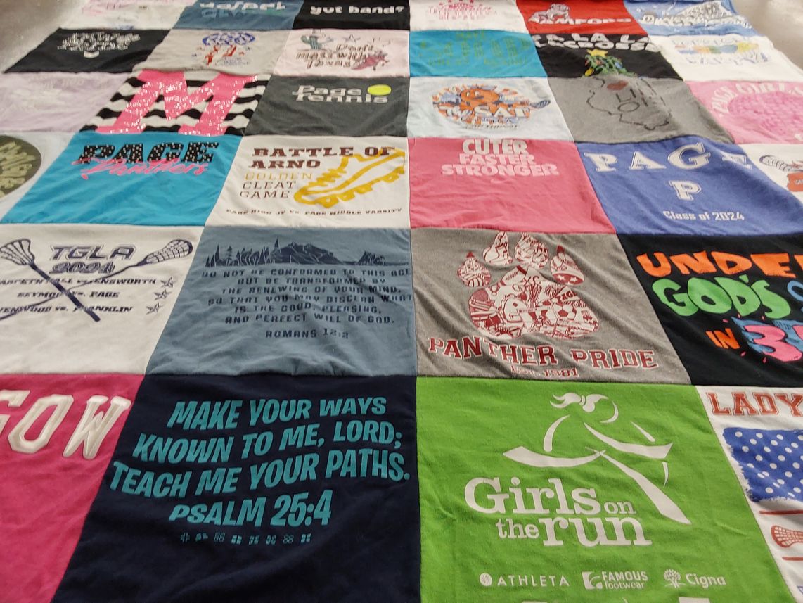 T-shirt quilt featuring panthers by Cynthia from TN