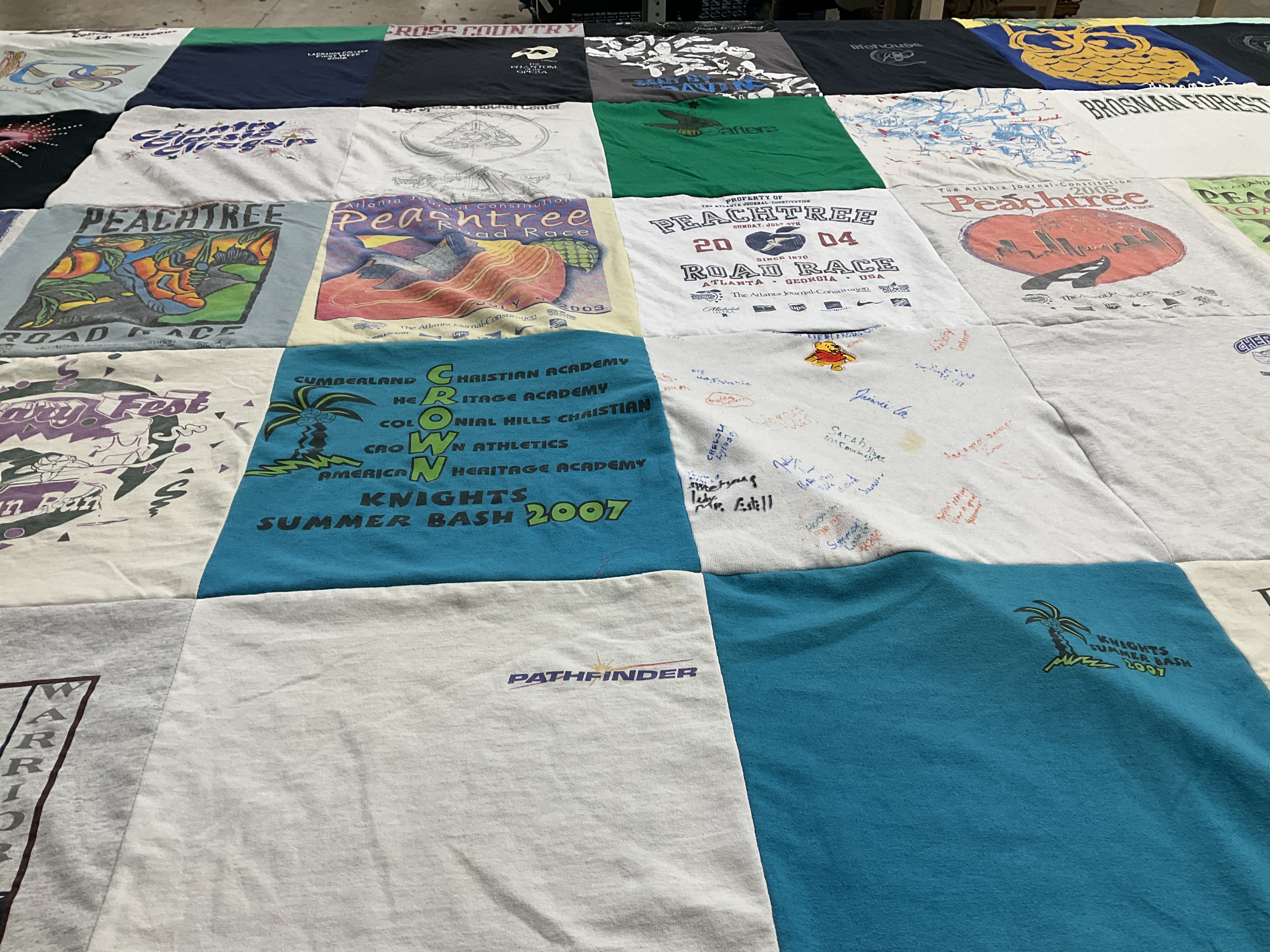 T-shirt quilt from cumberland christian academy, colonial hills christian academy by Christa from GA