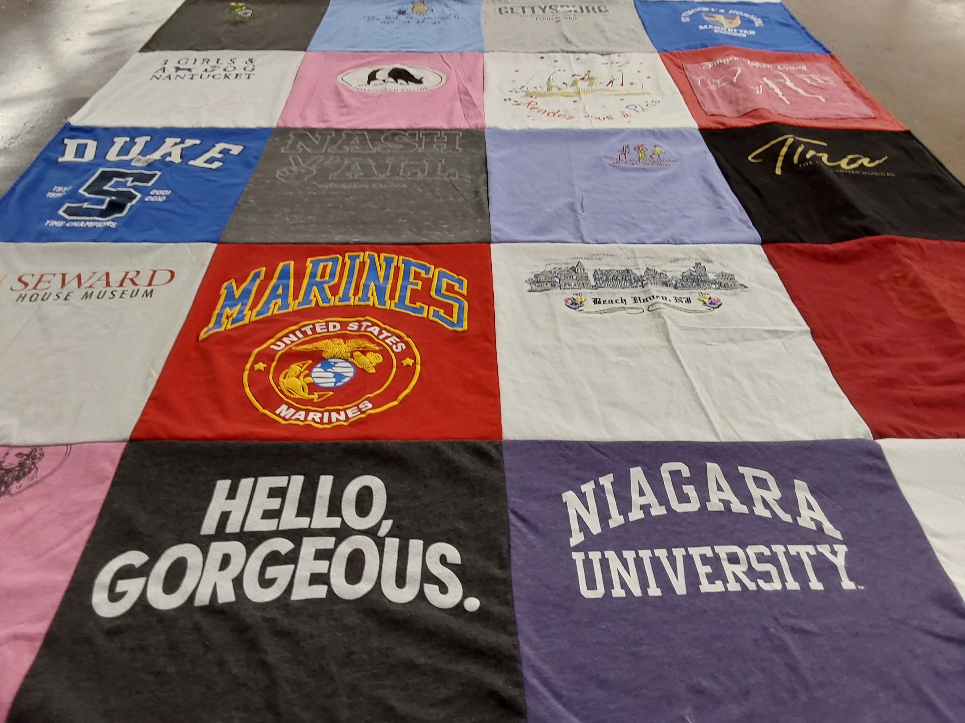 T-shirt quilt featuring duke university by Patricia from NC