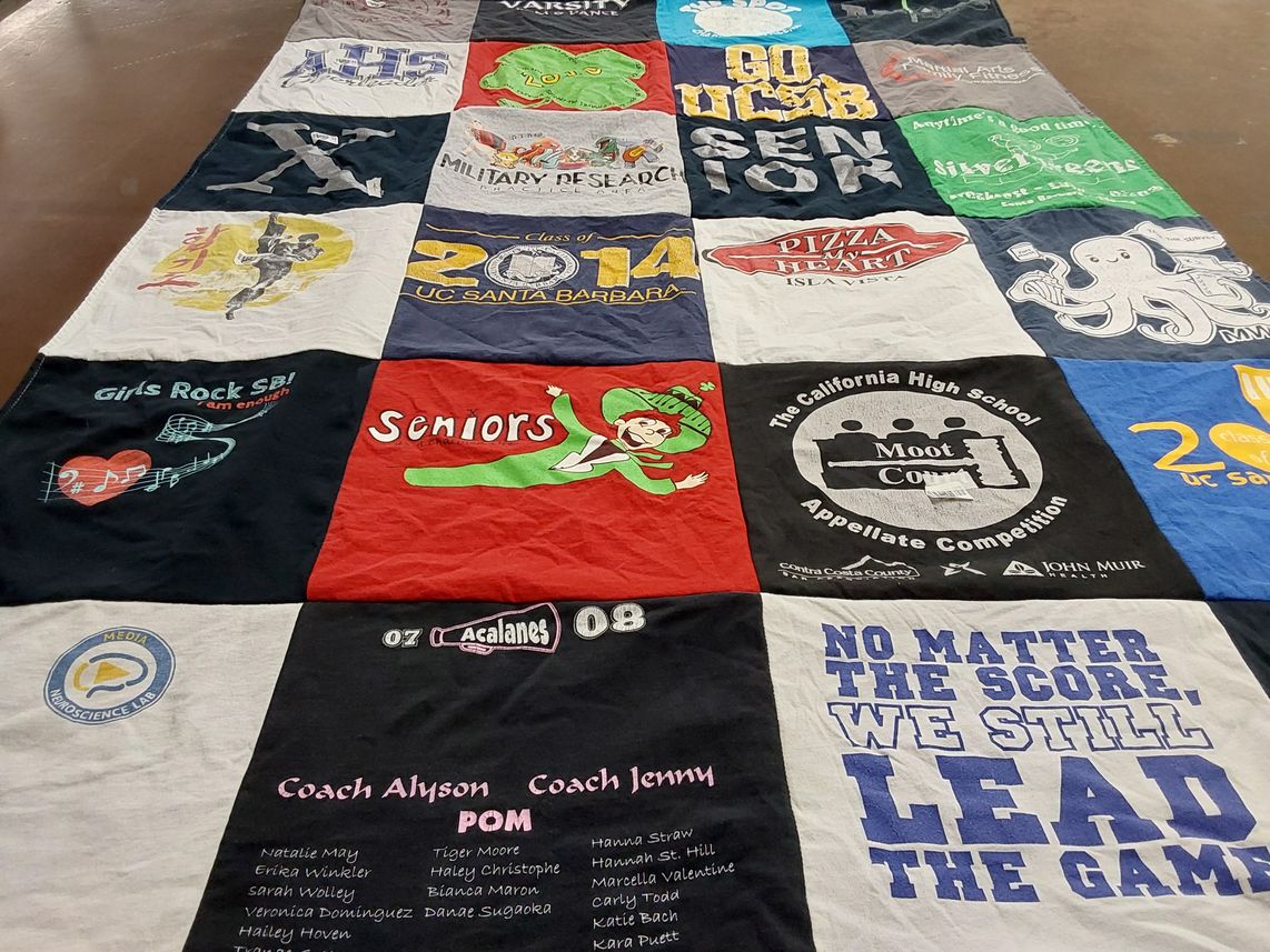 T-shirt quilt featuring the california high school moot court appellate competition by Chelsea from CA