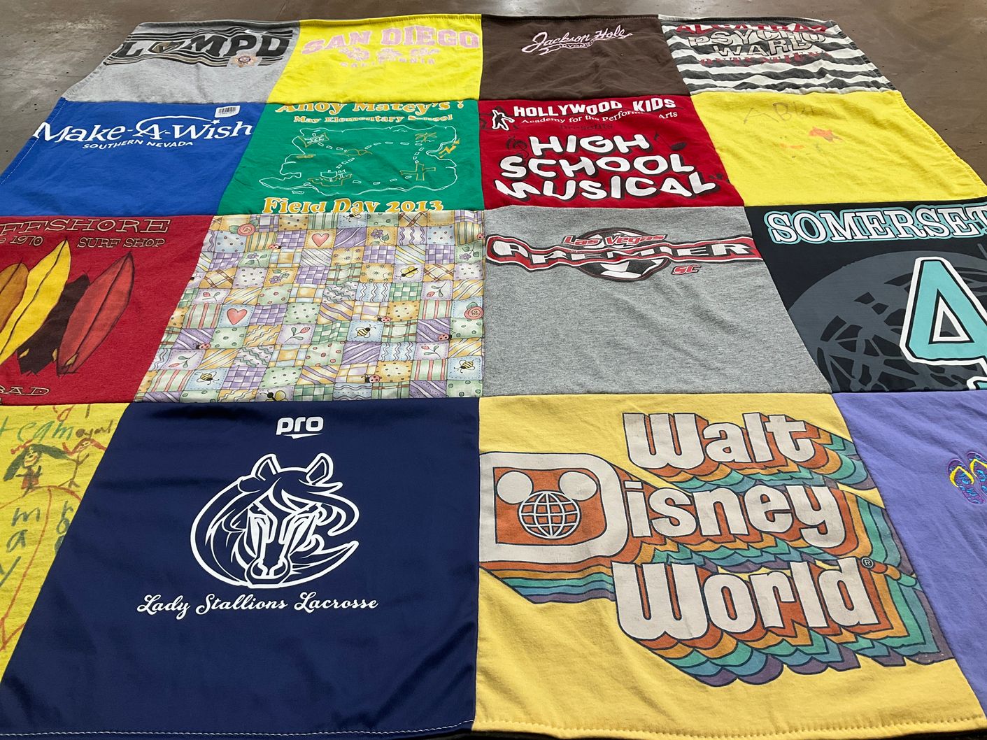T-shirt quilt from somerset academy, las vegas academy of the arts by Susan from NV