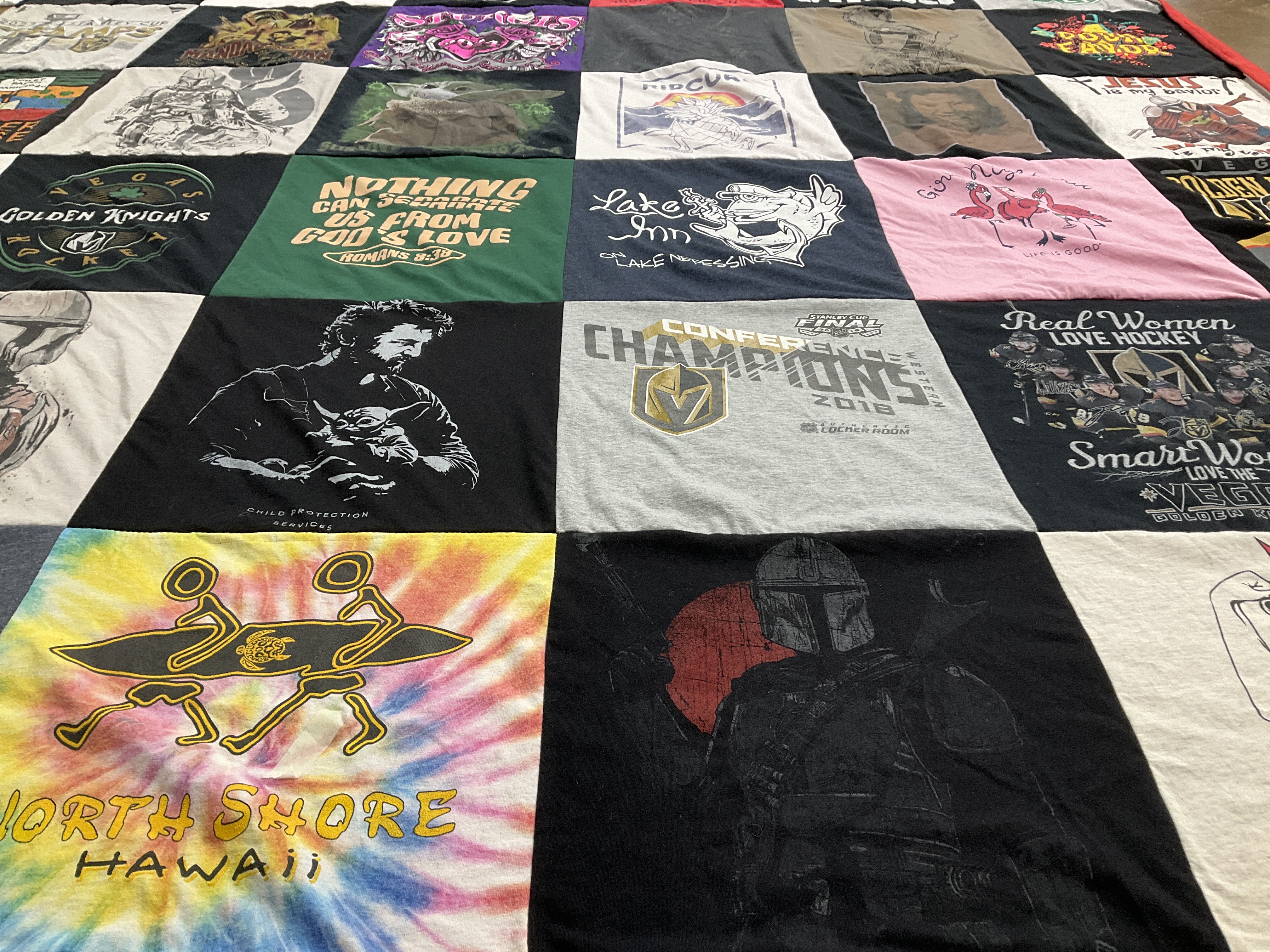 T-shirt quilt featuring vegas golden knights hockey team by Terry Ann from NV