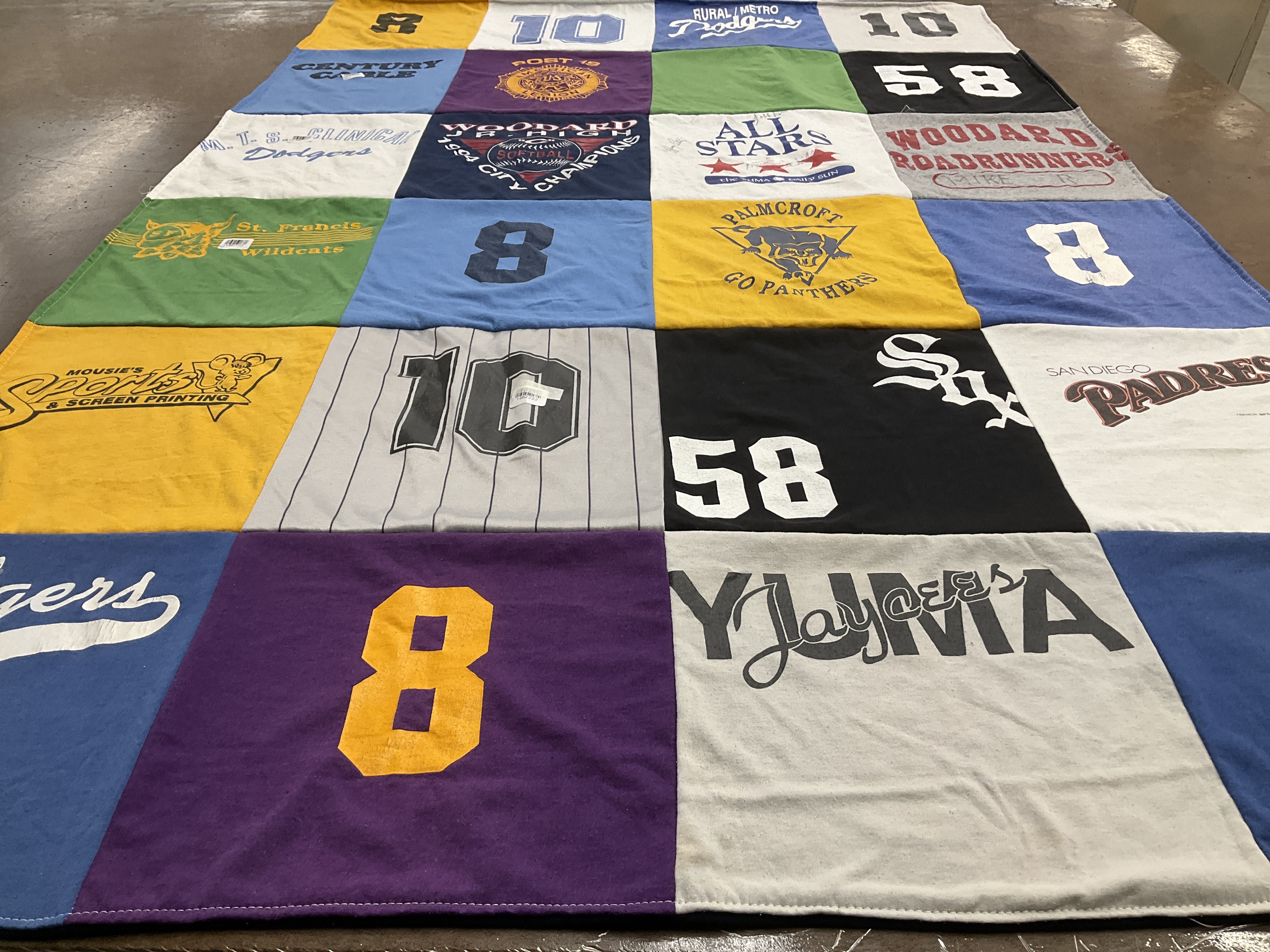 T-shirt quilt featuring san diego padres, chicago white sox by Anna from AZ