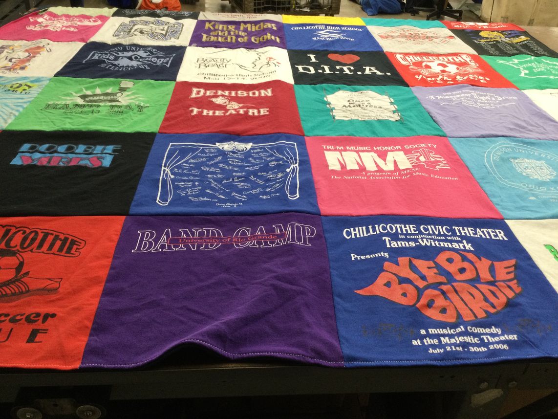 T-shirt quilt featuring chillicothe soccer team by Elyse from IL