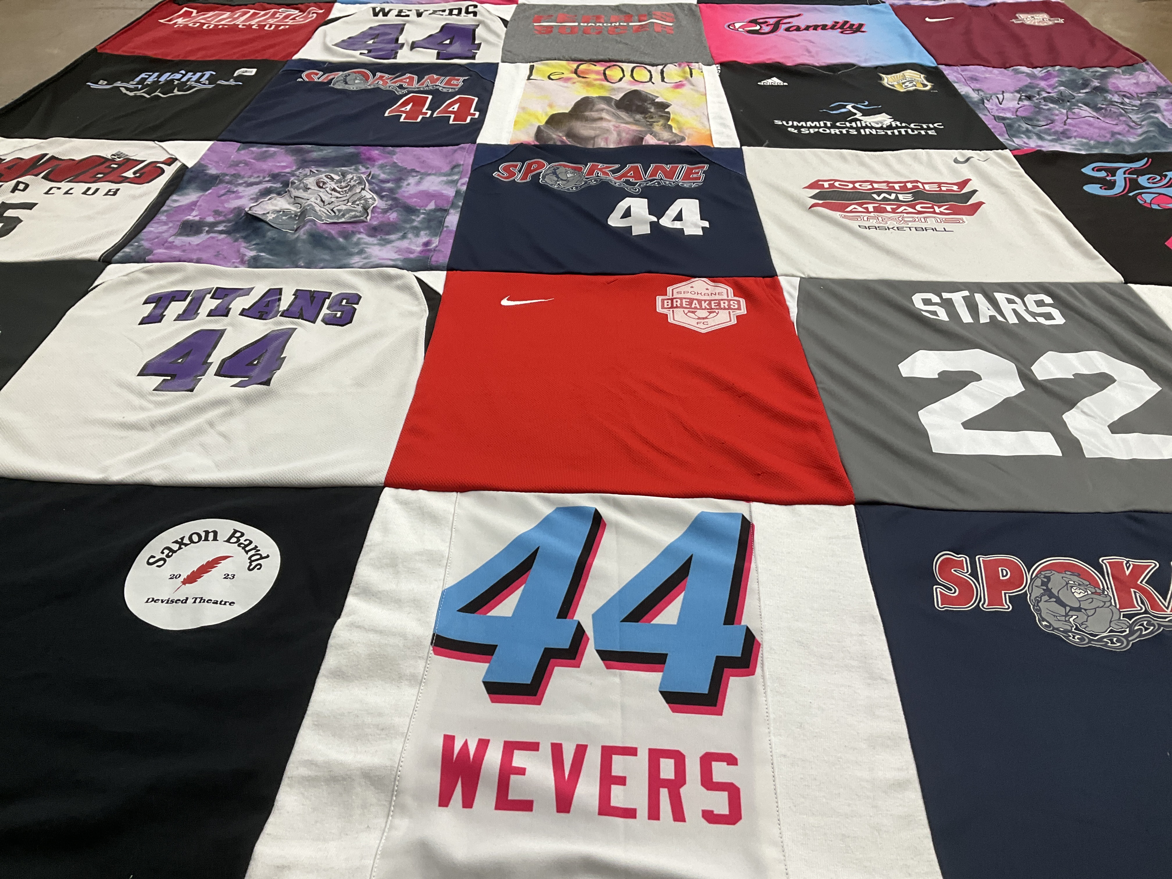 T-shirt quilt featuring titans, stars by Kyndra from WA