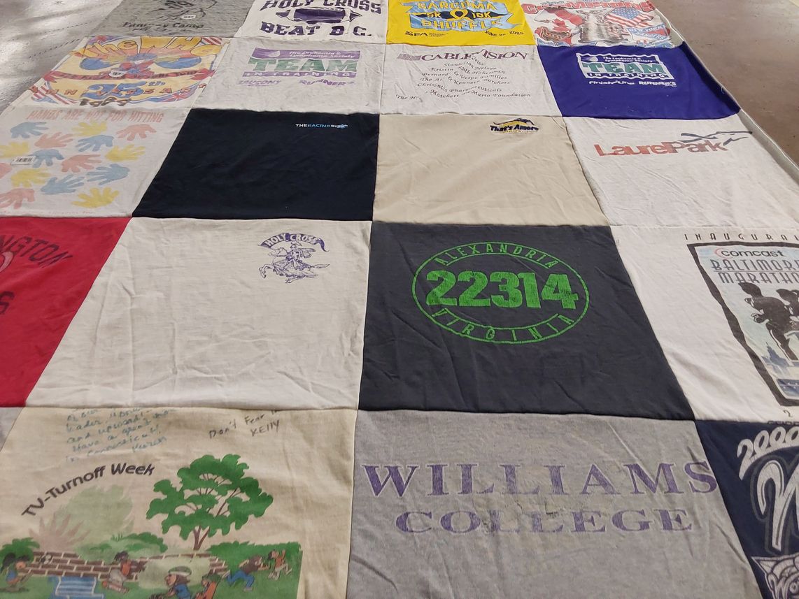 T-shirt quilt from williams college by Erin from MD