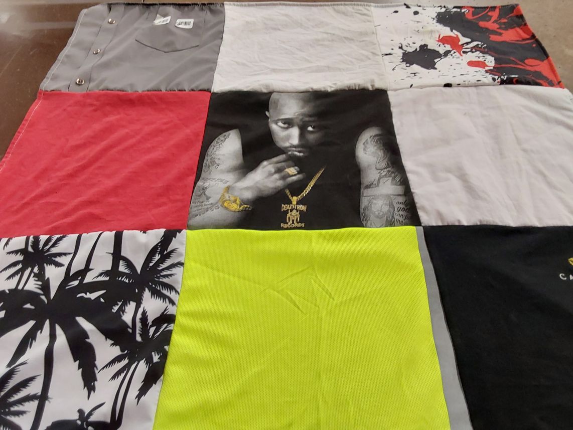T-shirt quilt from c change college by Elisa from CA