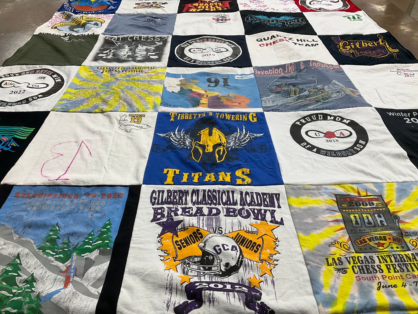 T-shirt quilt featuring titans by Kimberlee from AZ