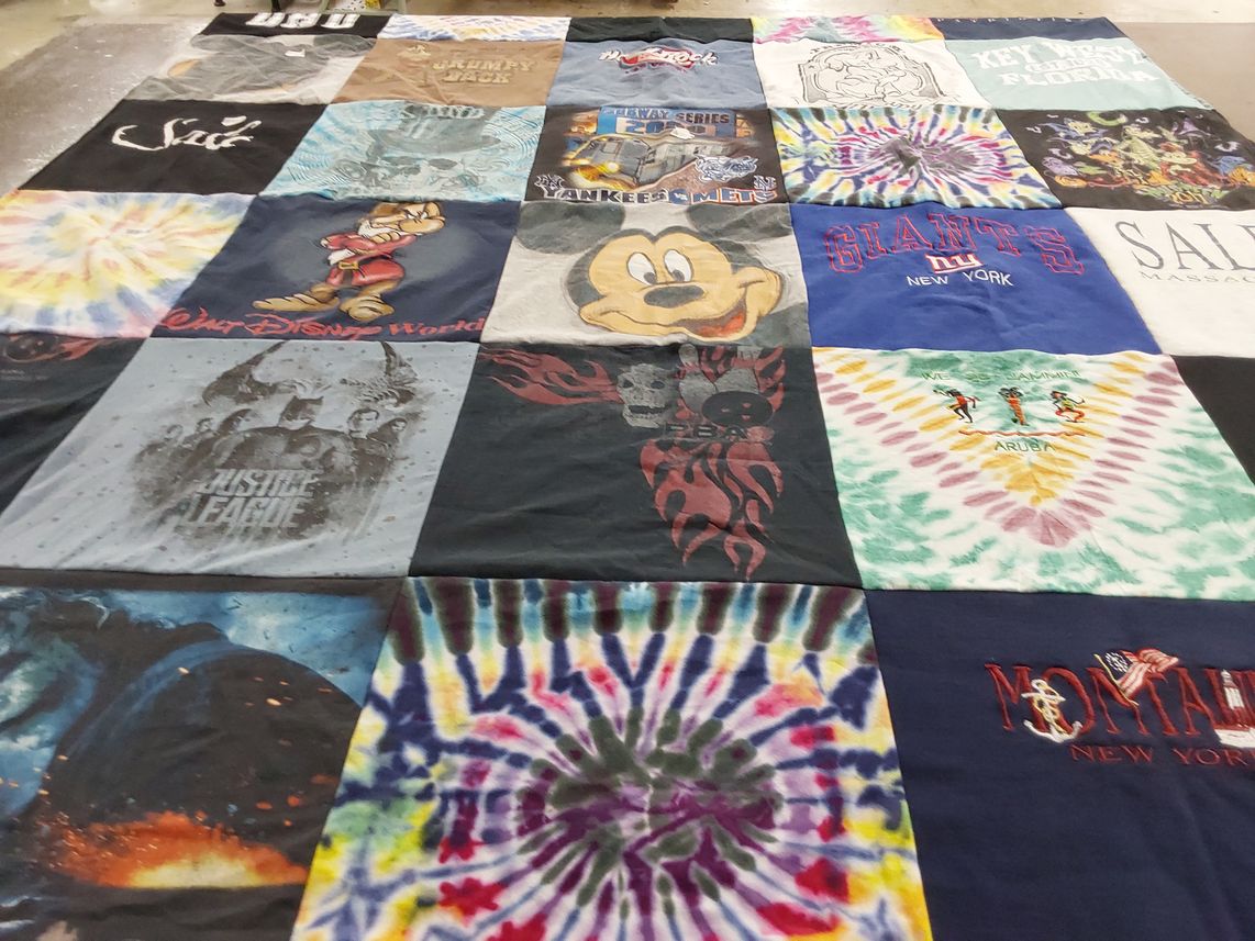 T-shirt quilt featuring new york yankees, new york giants by Elizabeth from FL