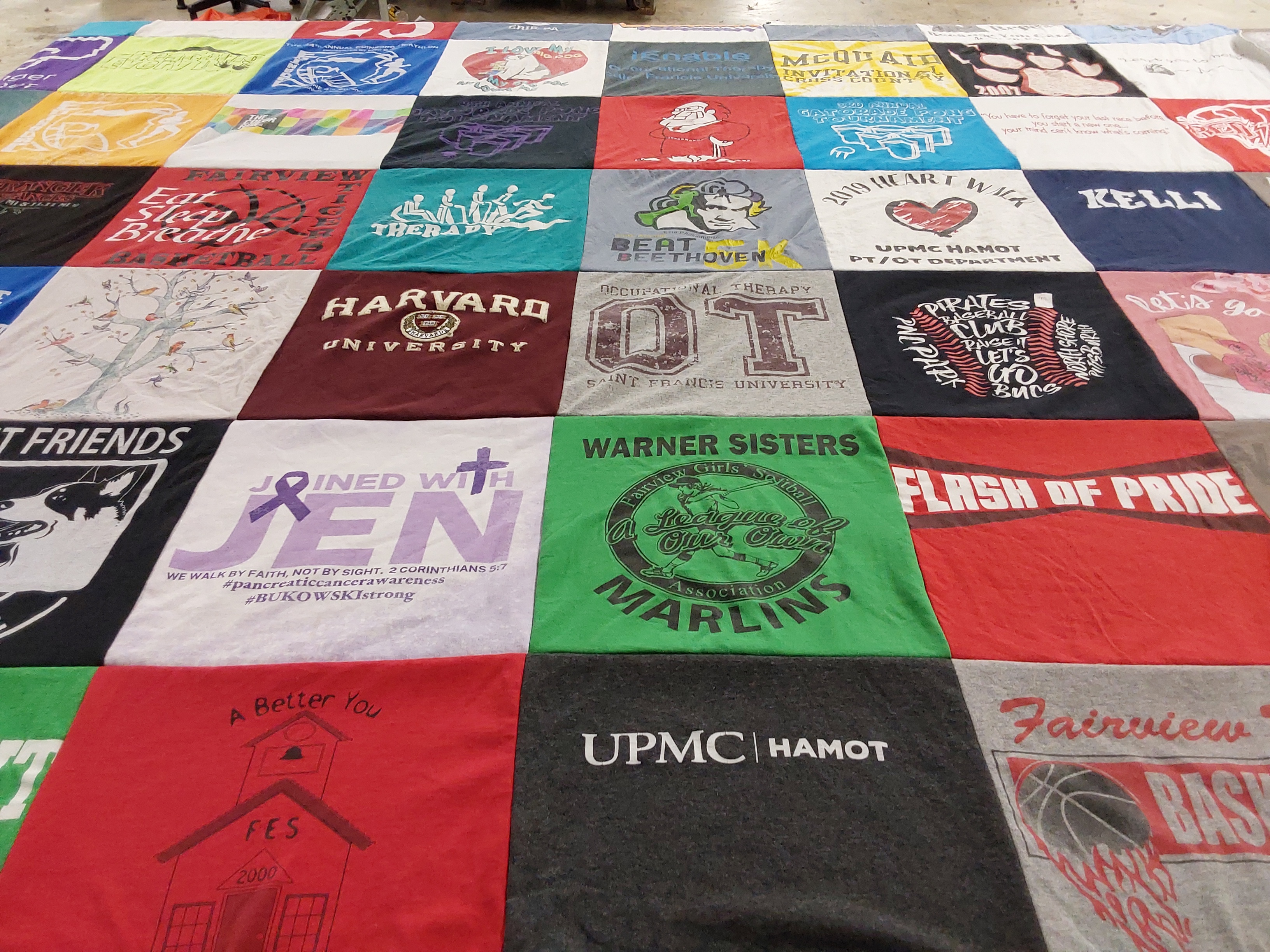 T-shirt quilt featuring marlins by Kelli from PA