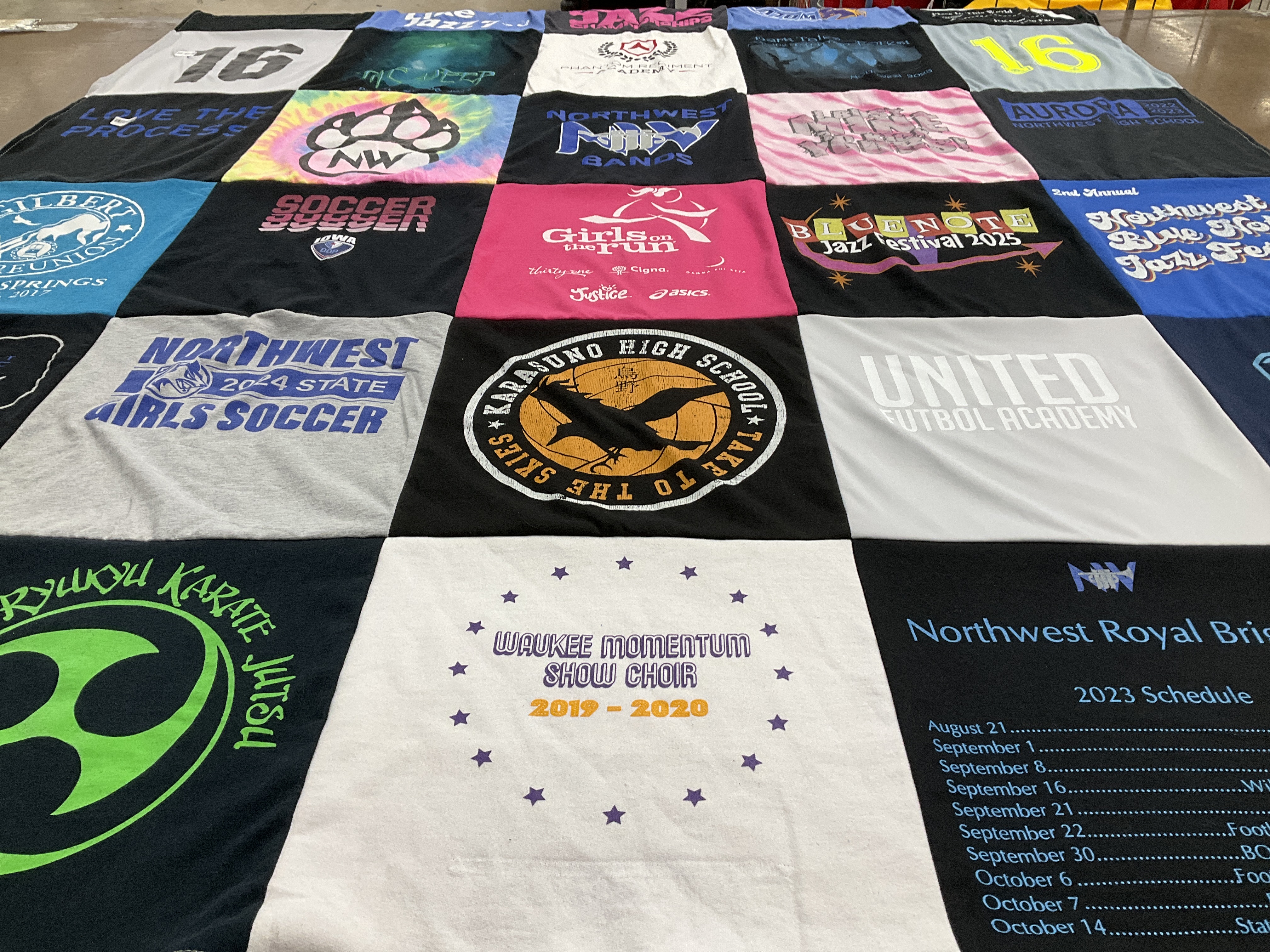 T-shirt quilt featuring northwest girls soccer by Michelle from IA