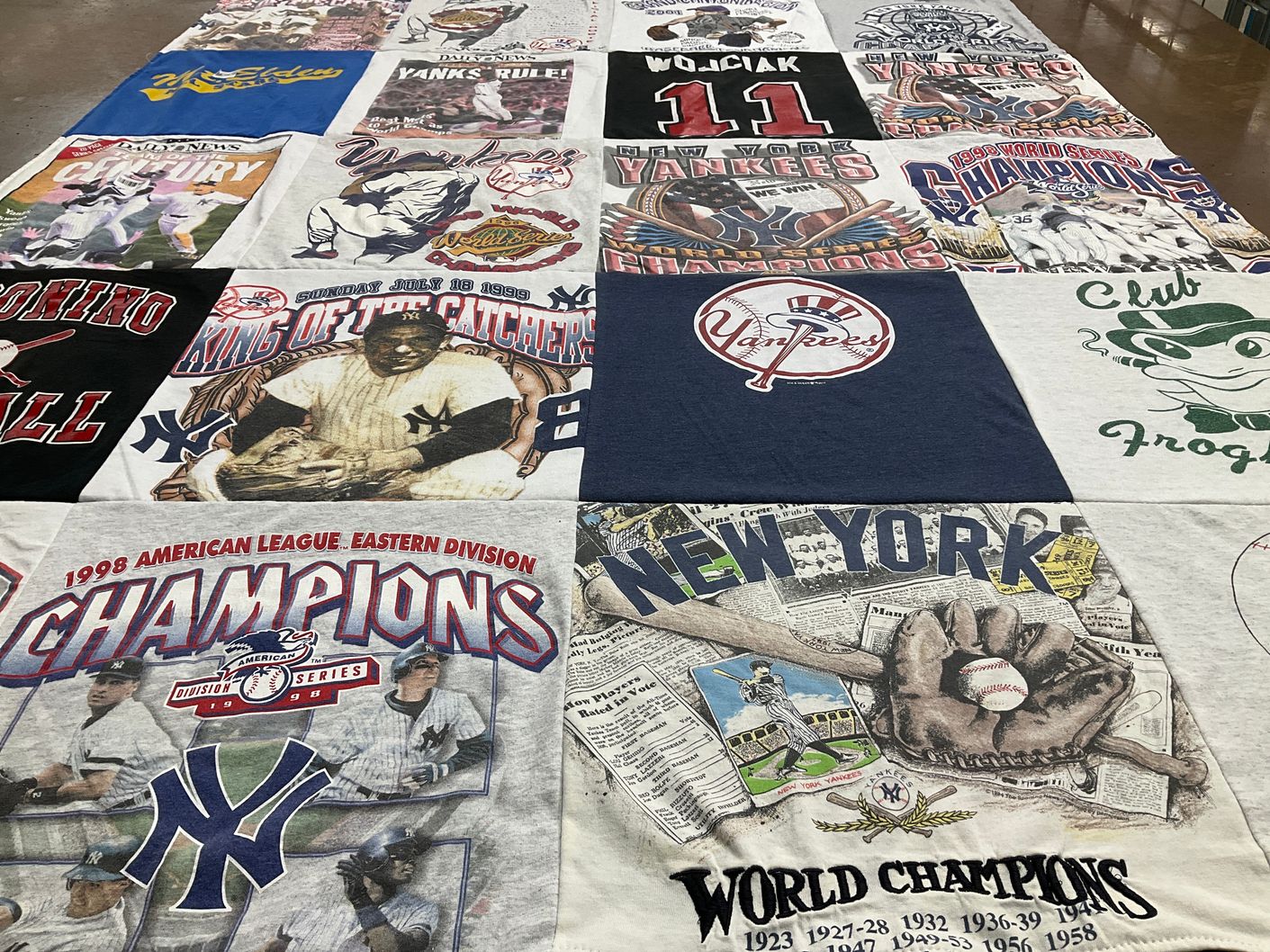 T-shirt quilt featuring new york yankees by Branford from AZ