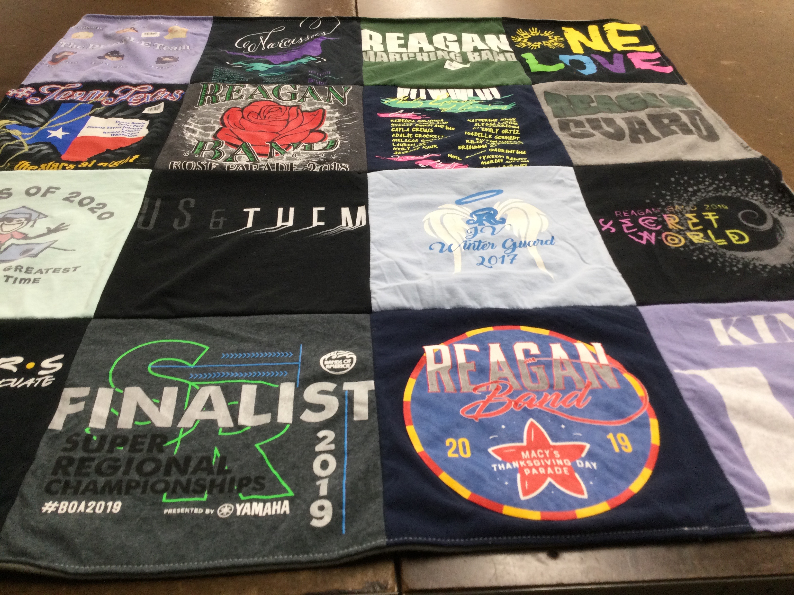 T-shirt quilt featuring reagan band by Mary from TX
