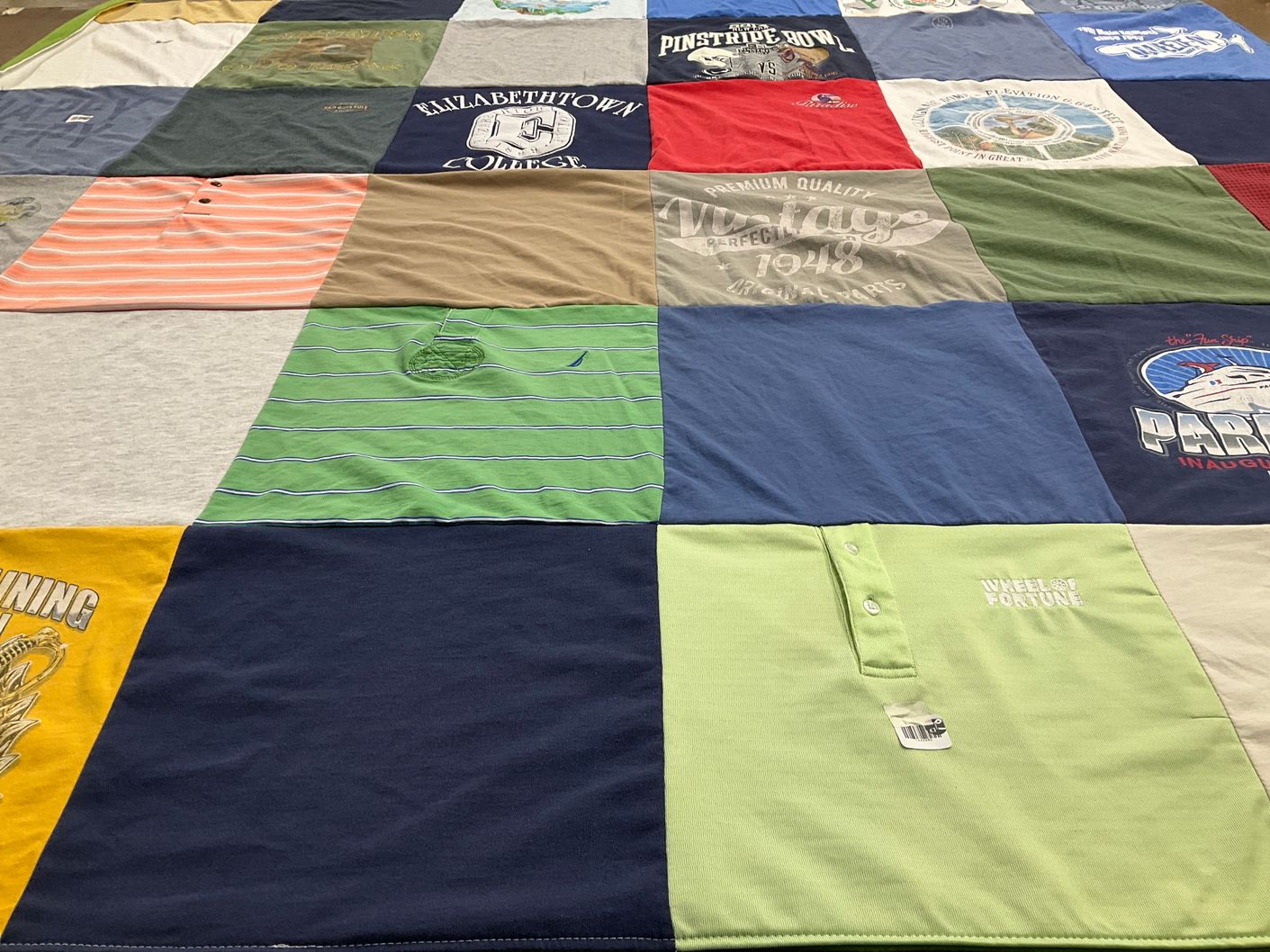 T-shirt quilt from elizabethown college by james from SC