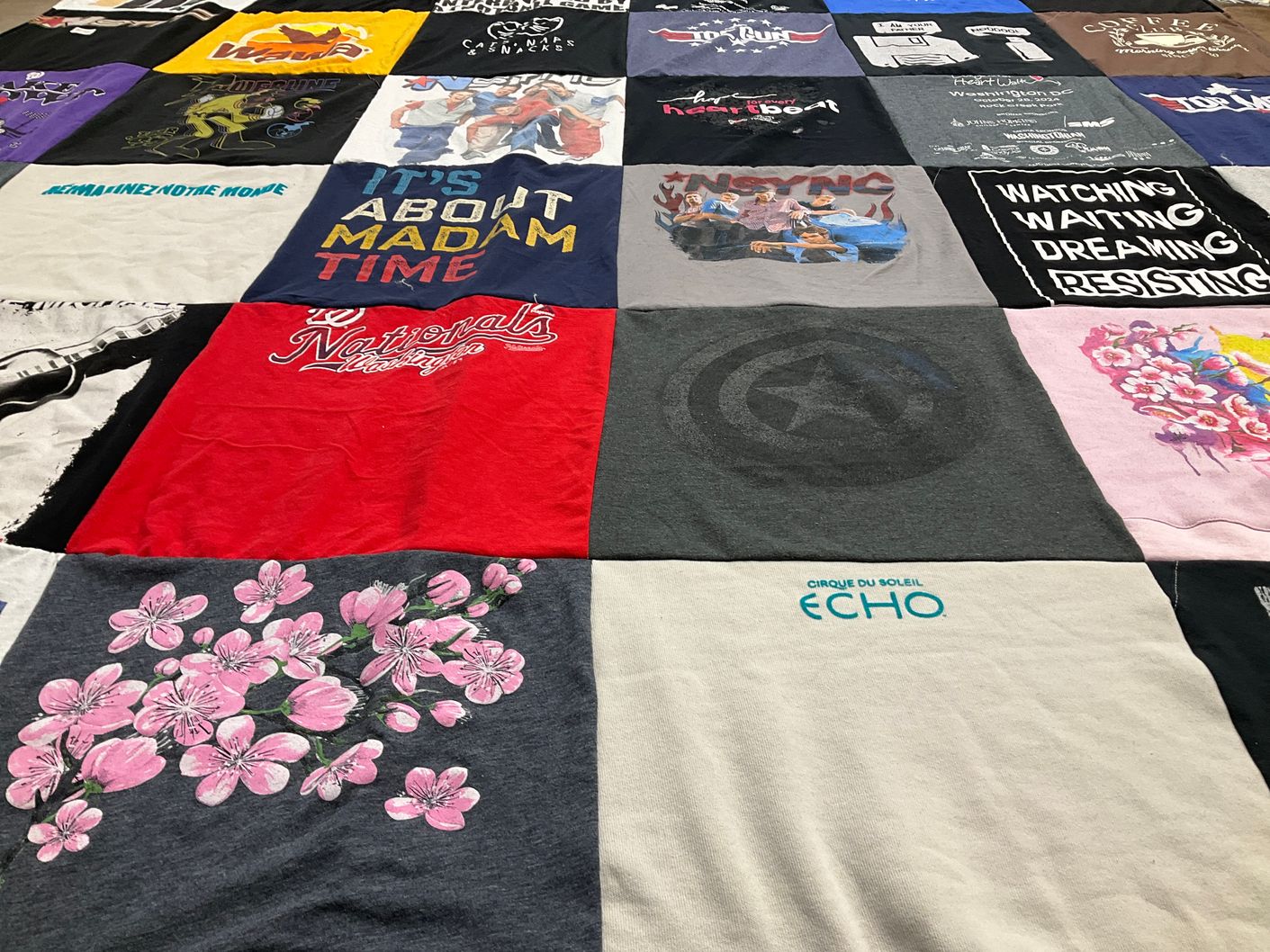 T-shirt quilt featuring washington nationals by Madeline from MD