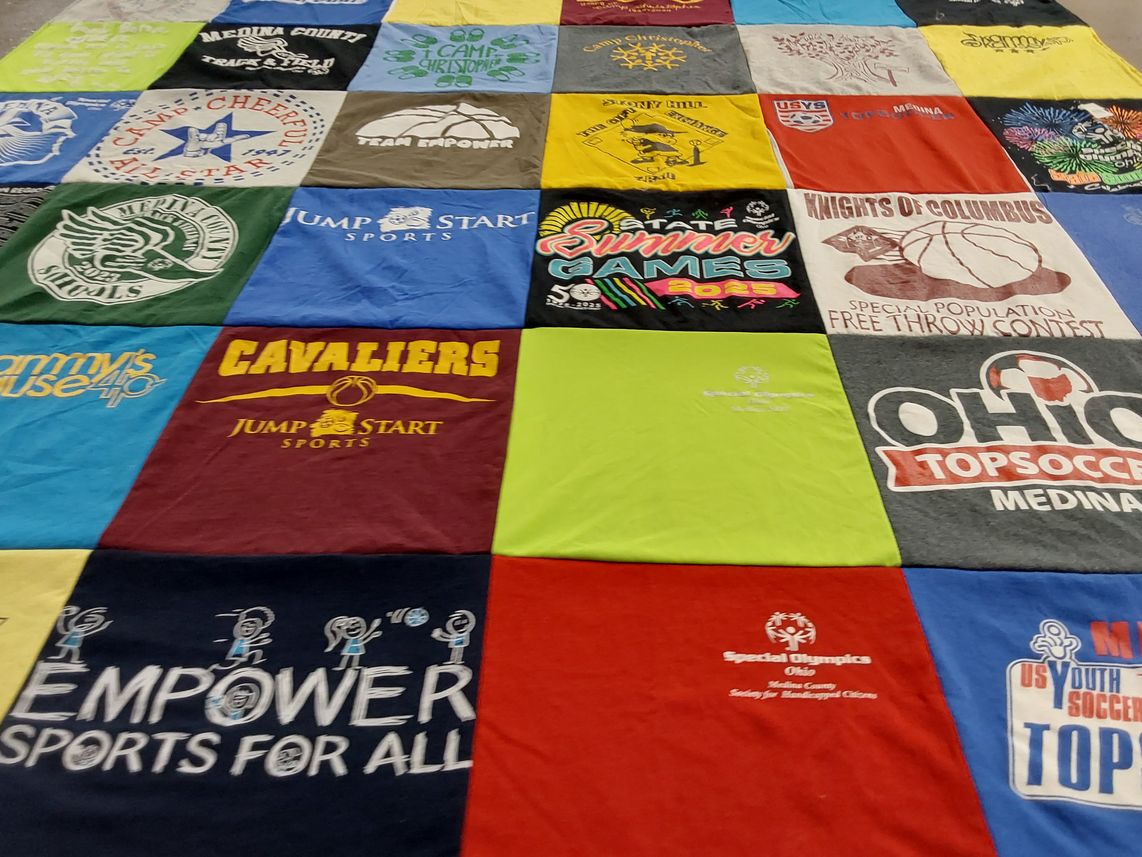 T-shirt quilt featuring cavaliers by Kristin  from OH
