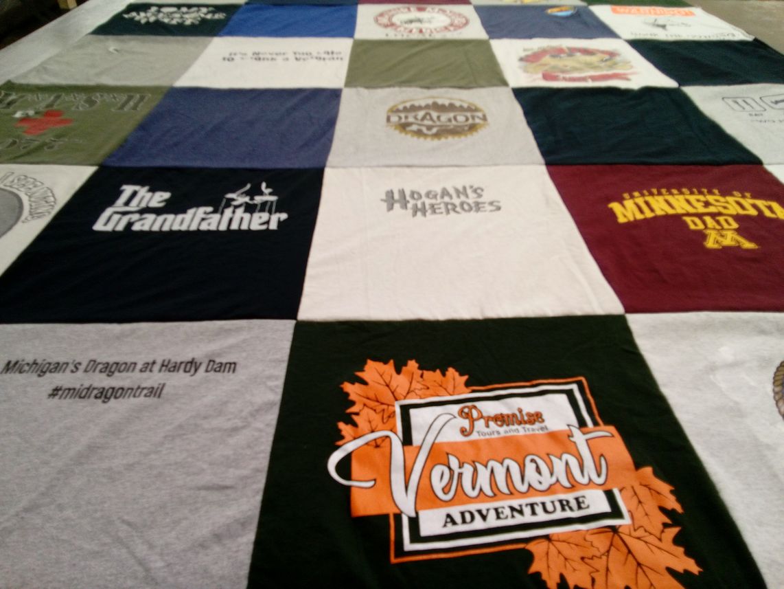 T-shirt quilt from university of minnesota by Kristy from MI