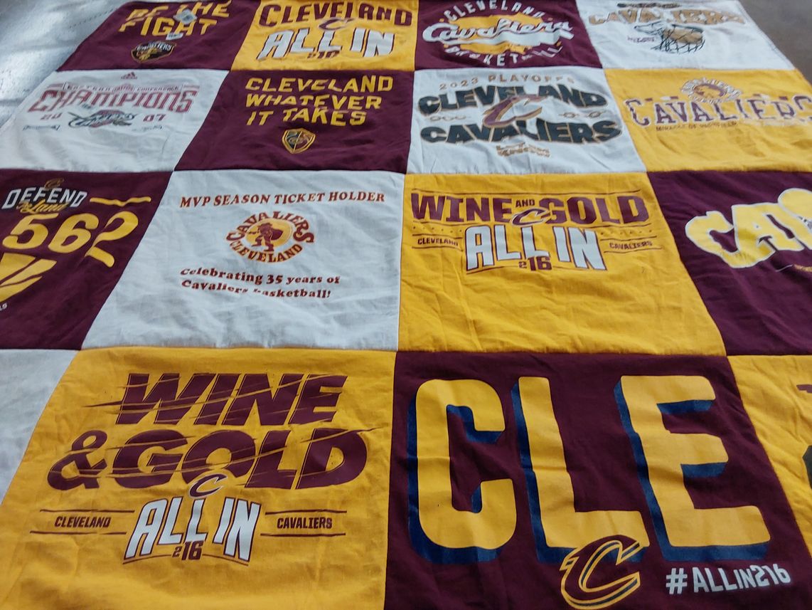 T-shirt quilt featuring cleveland cavaliers by Linda from OH