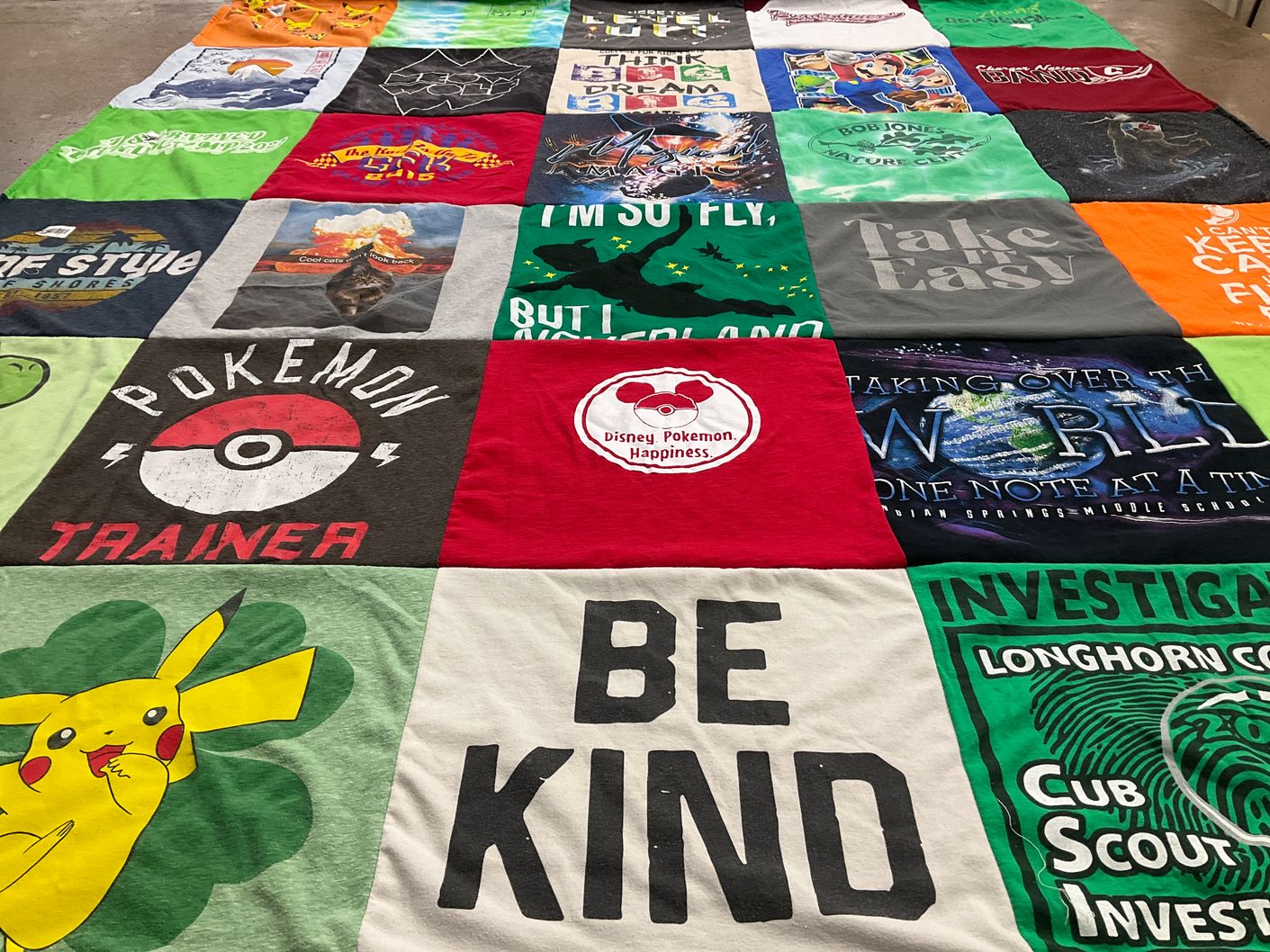 T-shirt quilt from bob jones university by Katrina from TX