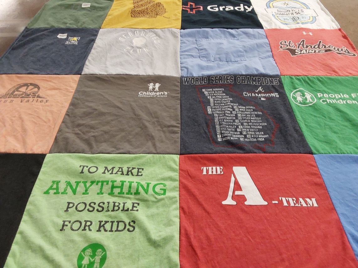 T-shirt quilt featuring world series champions by Sara from GA