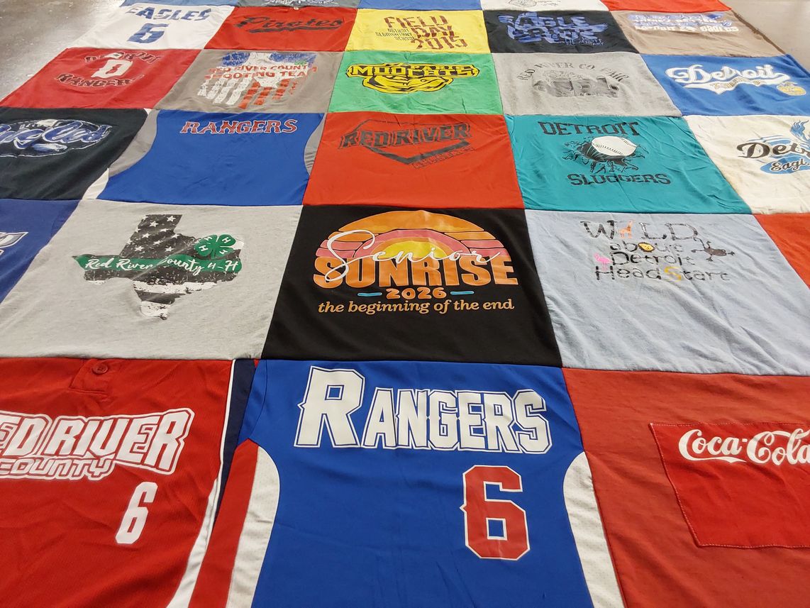 T-shirt quilt featuring detroit sluggers, rangers by Julie from TX