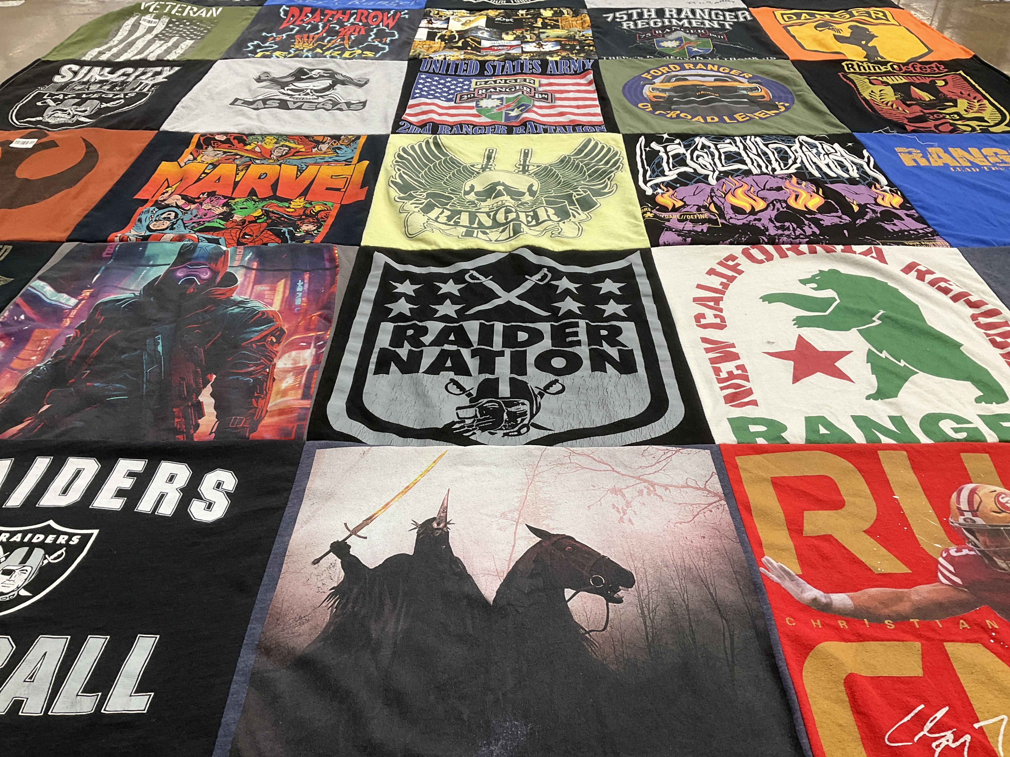 T-shirt quilt featuring las vegas raiders by Thomas from WV