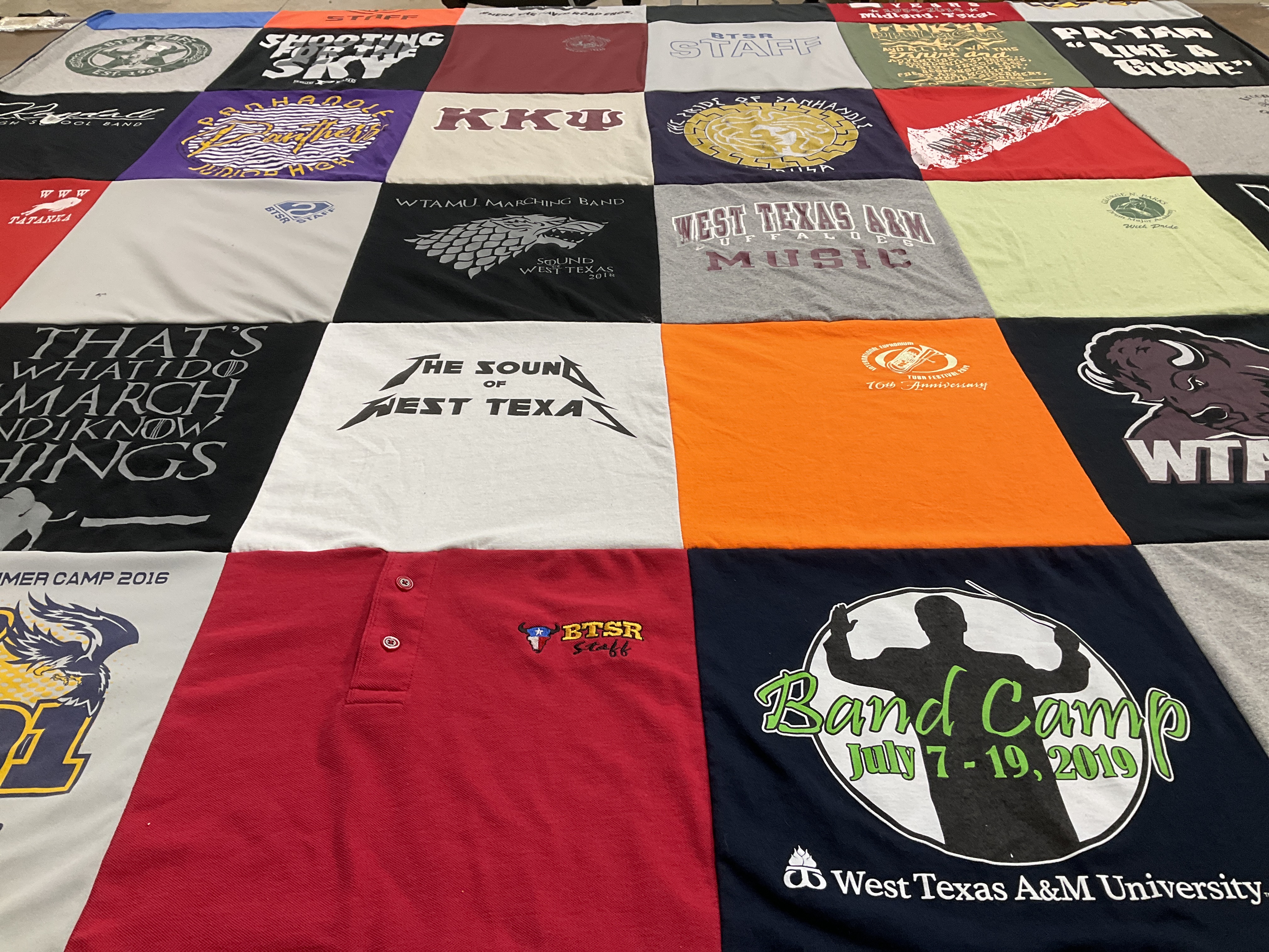T-shirt quilt from west texas a&m university by Paul W. from TX