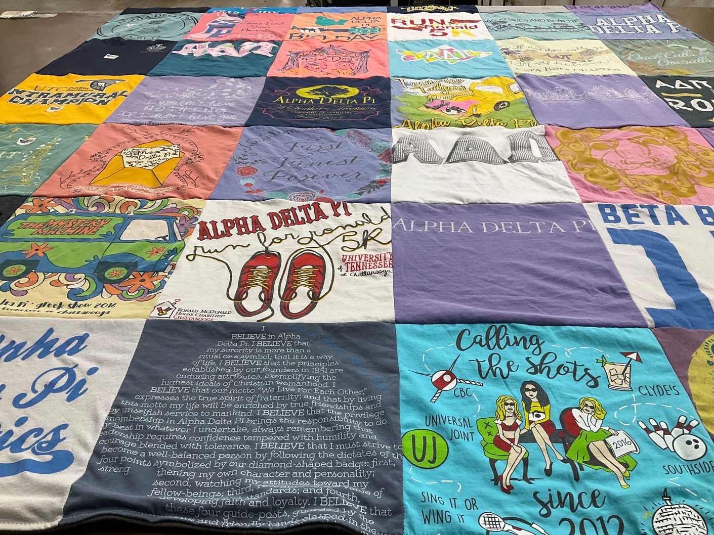 T-shirt quilt featuring university of tennessee by Emilee from TN