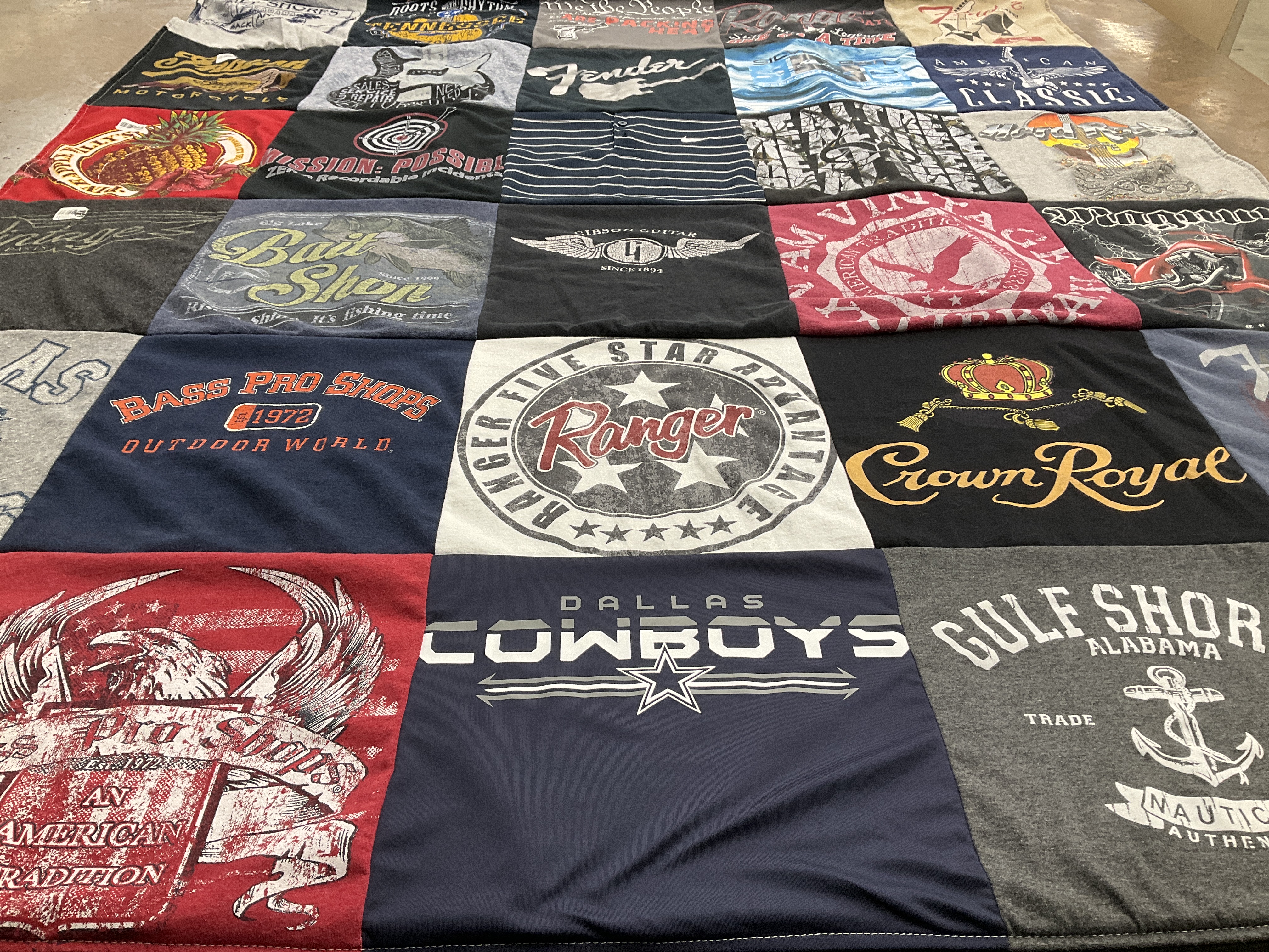 T-shirt quilt featuring dallas cowboys by Jack from TN
