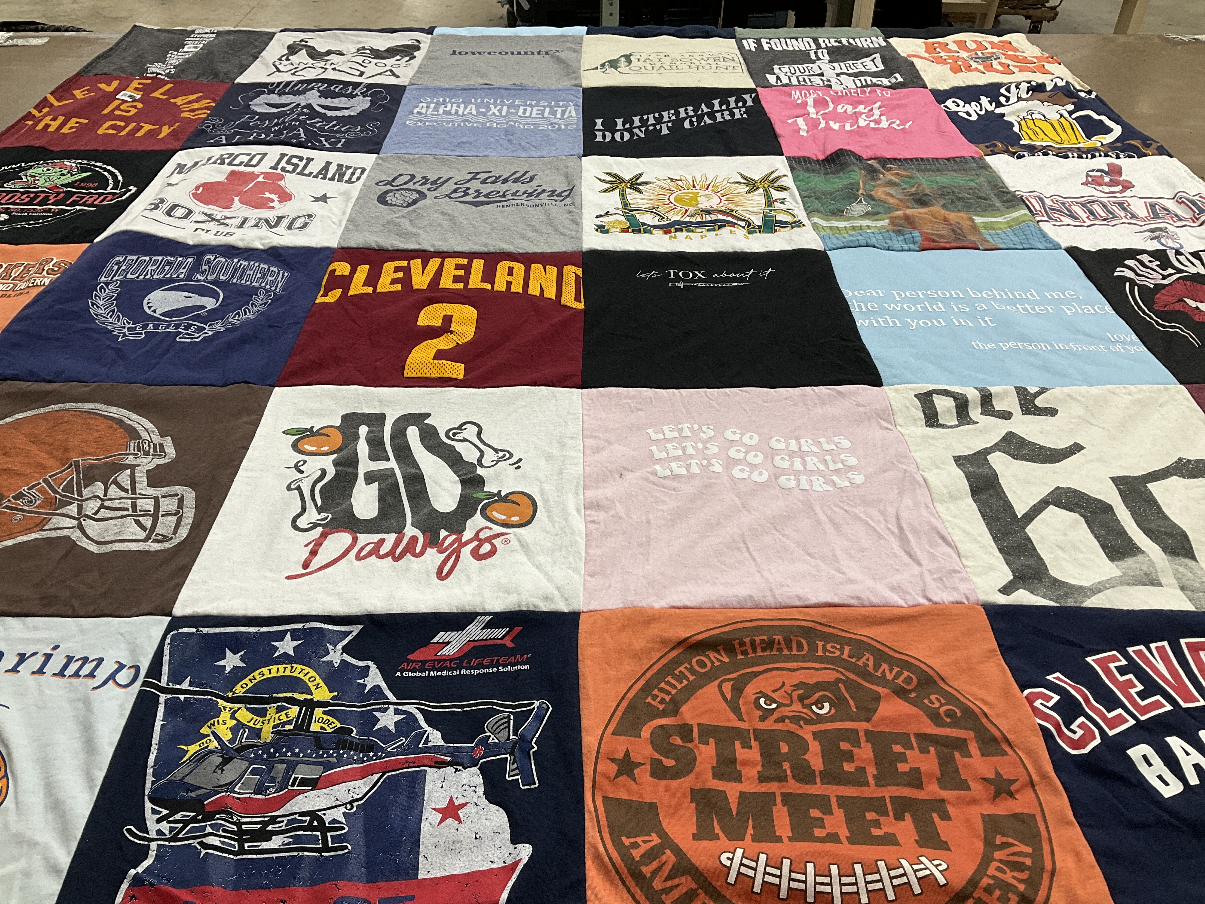 T-shirt quilt featuring university of georgia football team by Olivia from SC