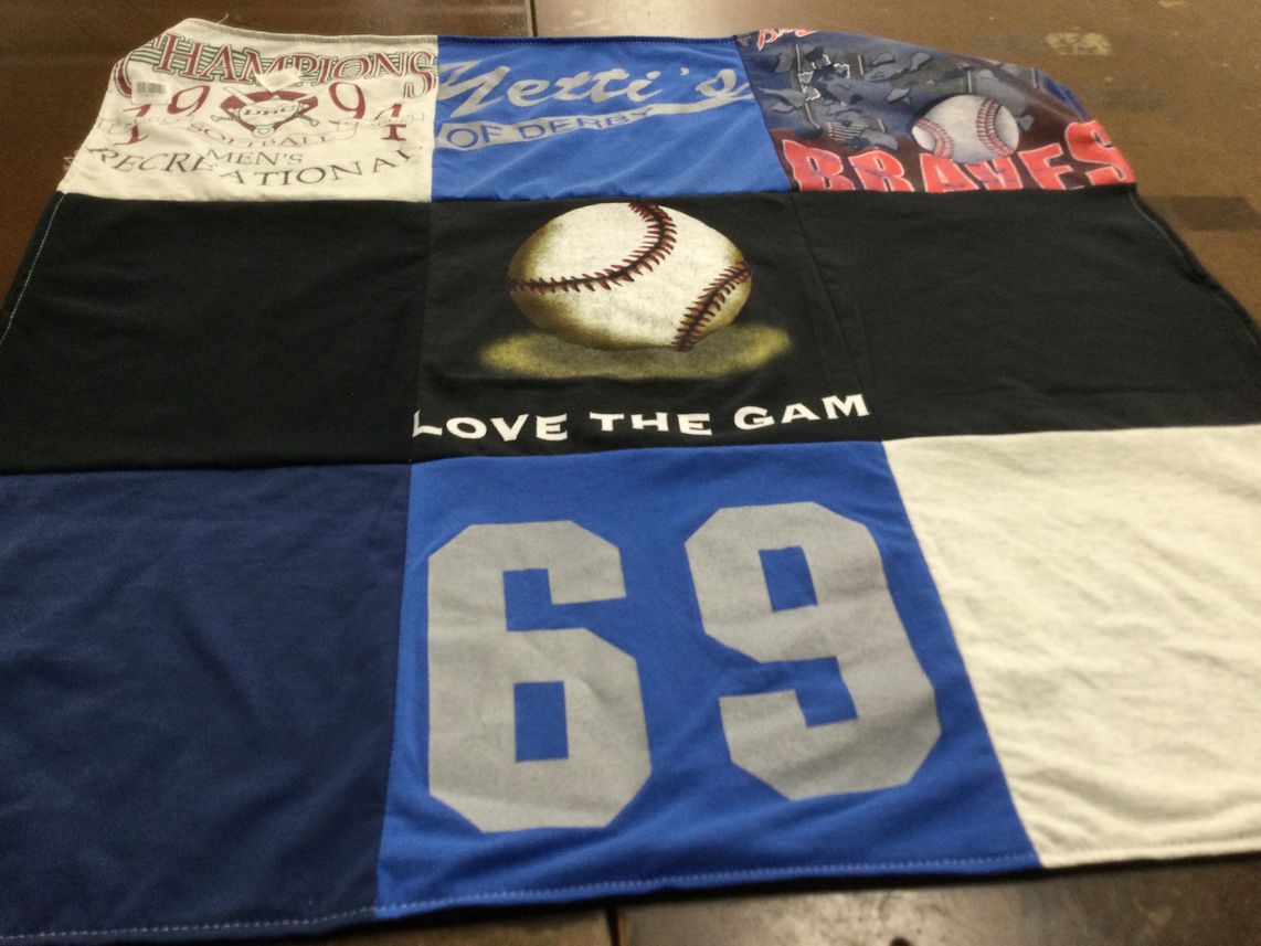T-shirt quilt featuring braves by Heather from KS