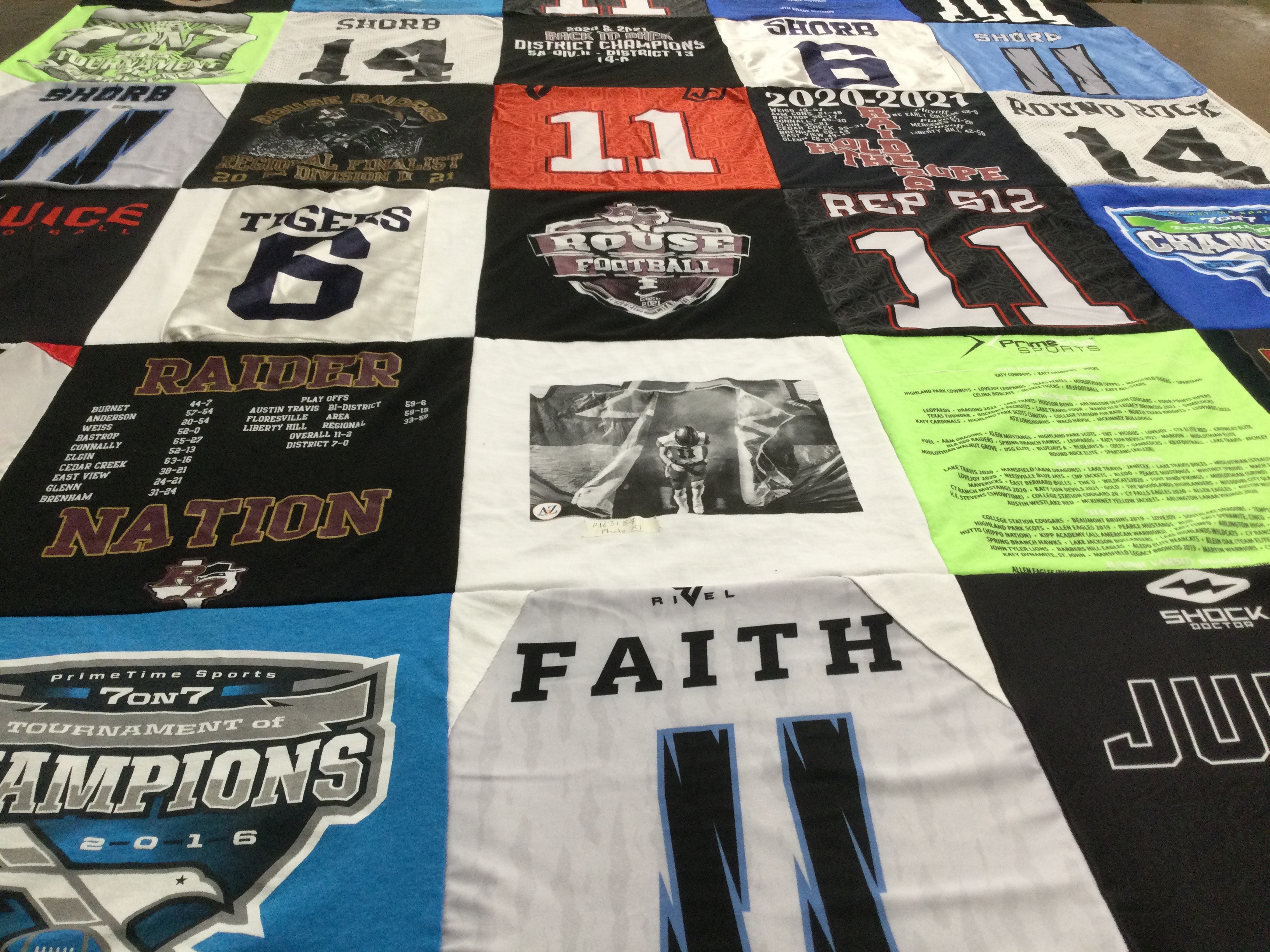 T-shirt quilt featuring round rock high school, austin travis high school by KARA from TX