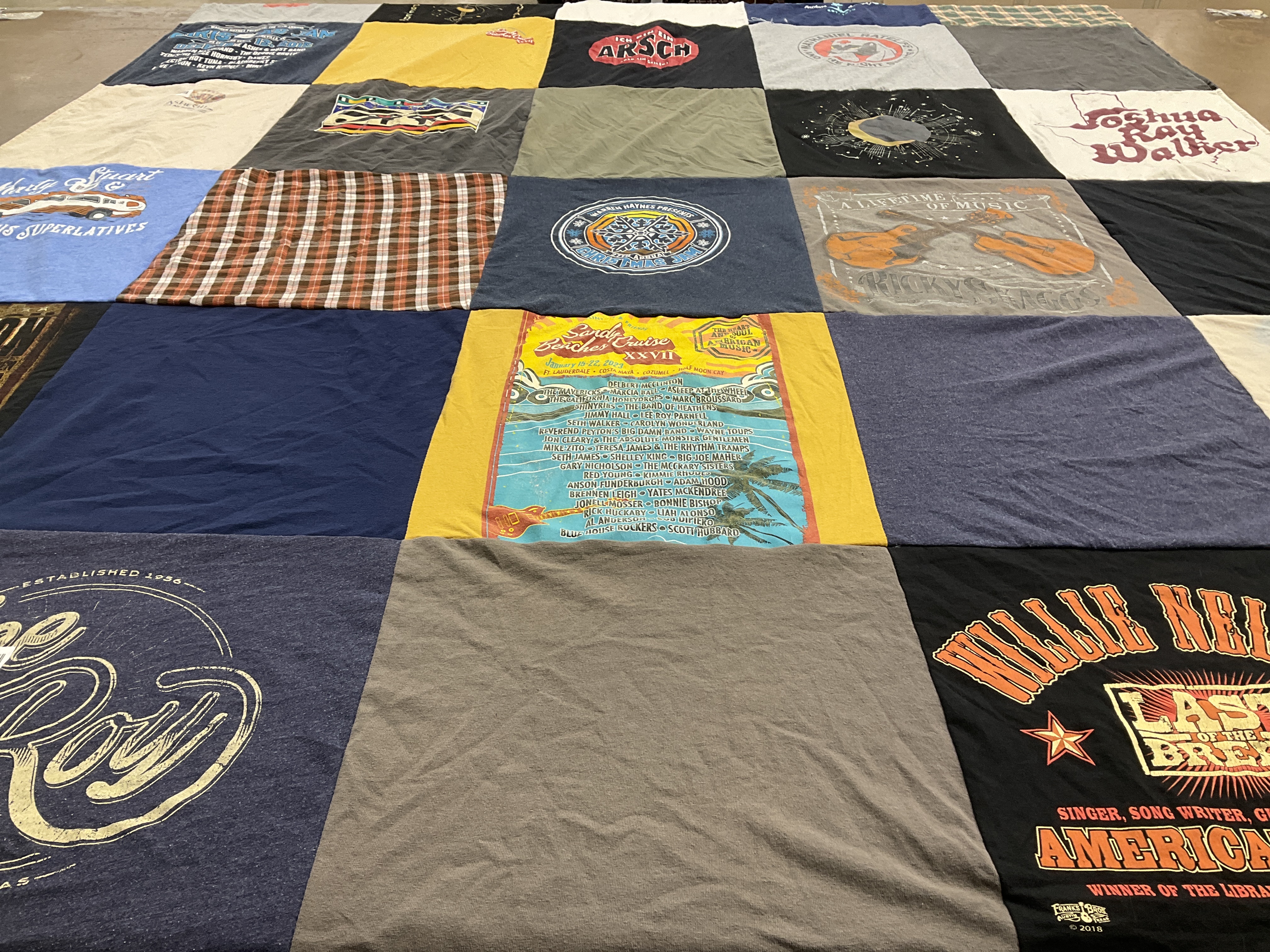T-shirt quilt with music, country themes by william from CO