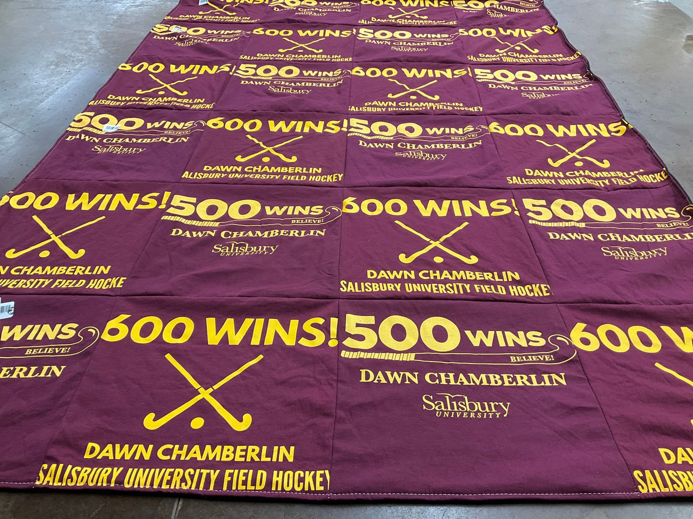 T-shirt quilt from salisbury university by Lili from MD