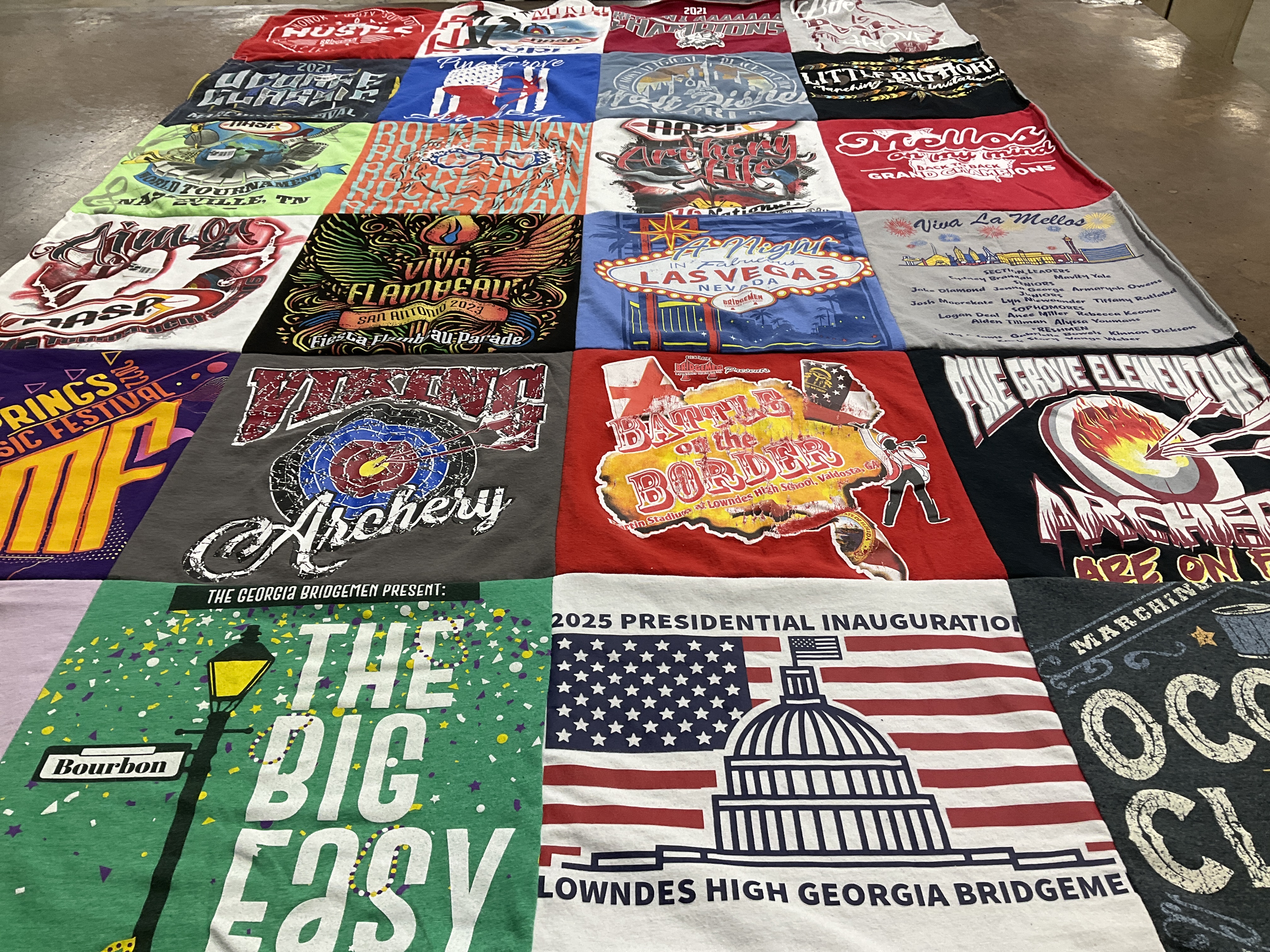 T-shirt quilt from lowndes high georgia bridgemen by Sheri from GA
