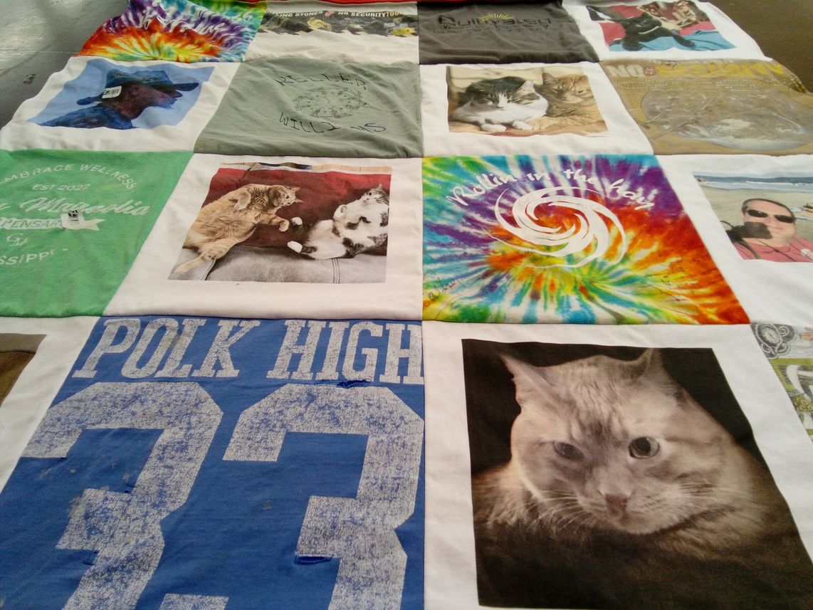 T-shirt quilt from polk high school by Brian from MS
