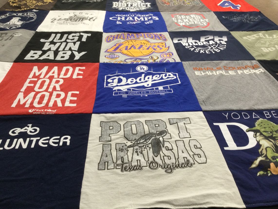 T-shirt quilt featuring dodgers by John from TX