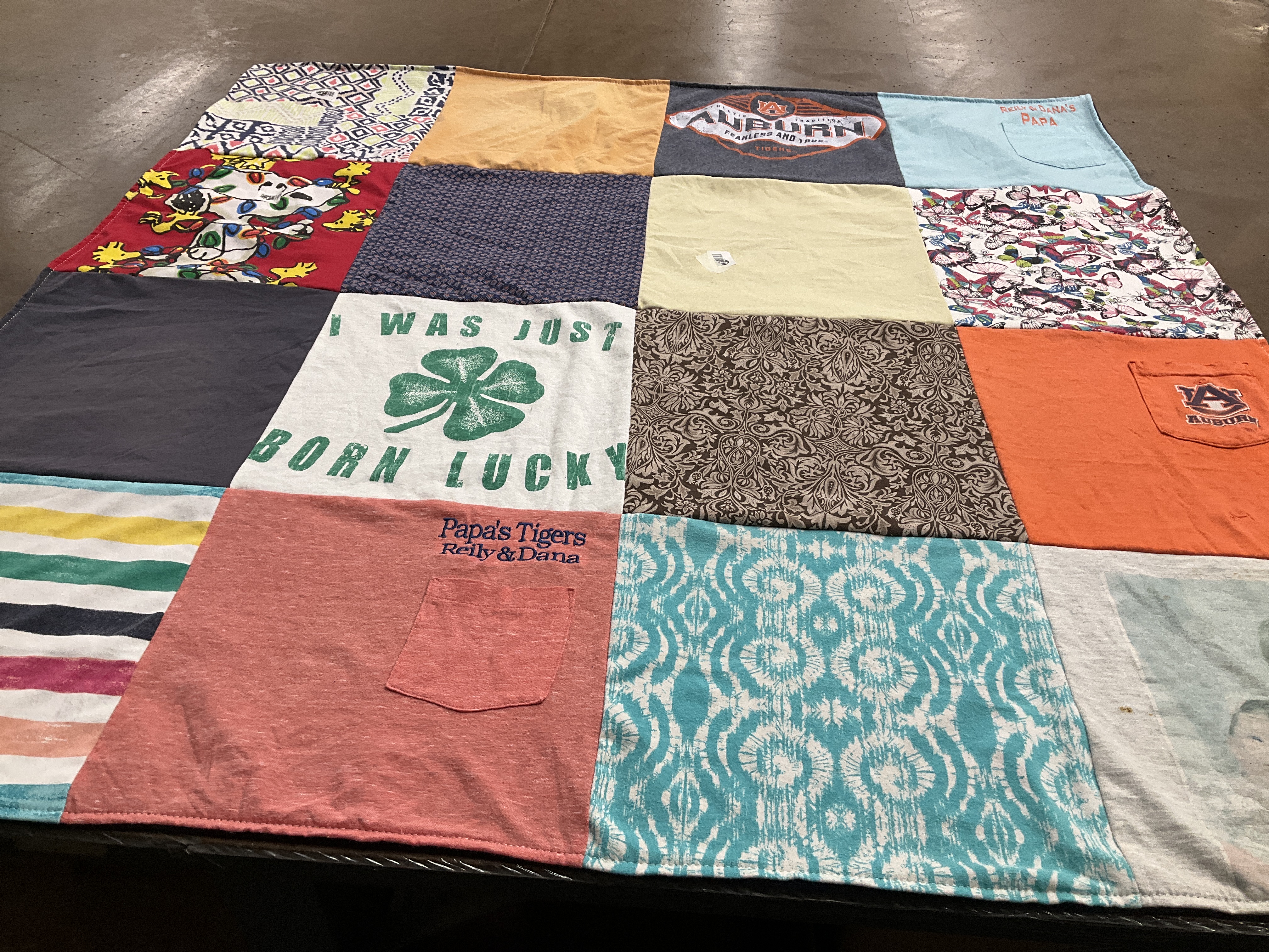 T-shirt quilt from auburn university by Leah from LA