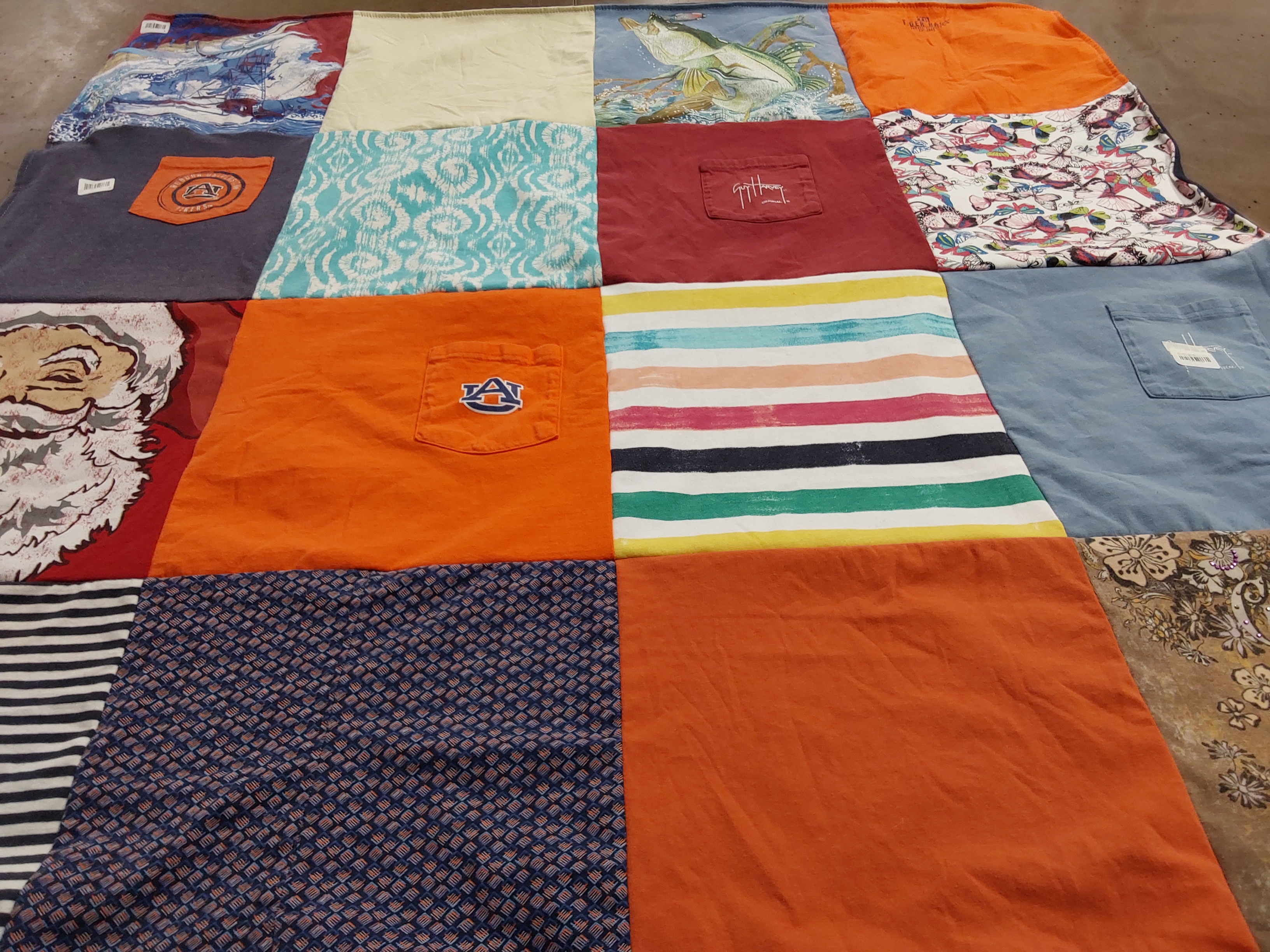 T-shirt quilt featuring auburn university by Leah from LA