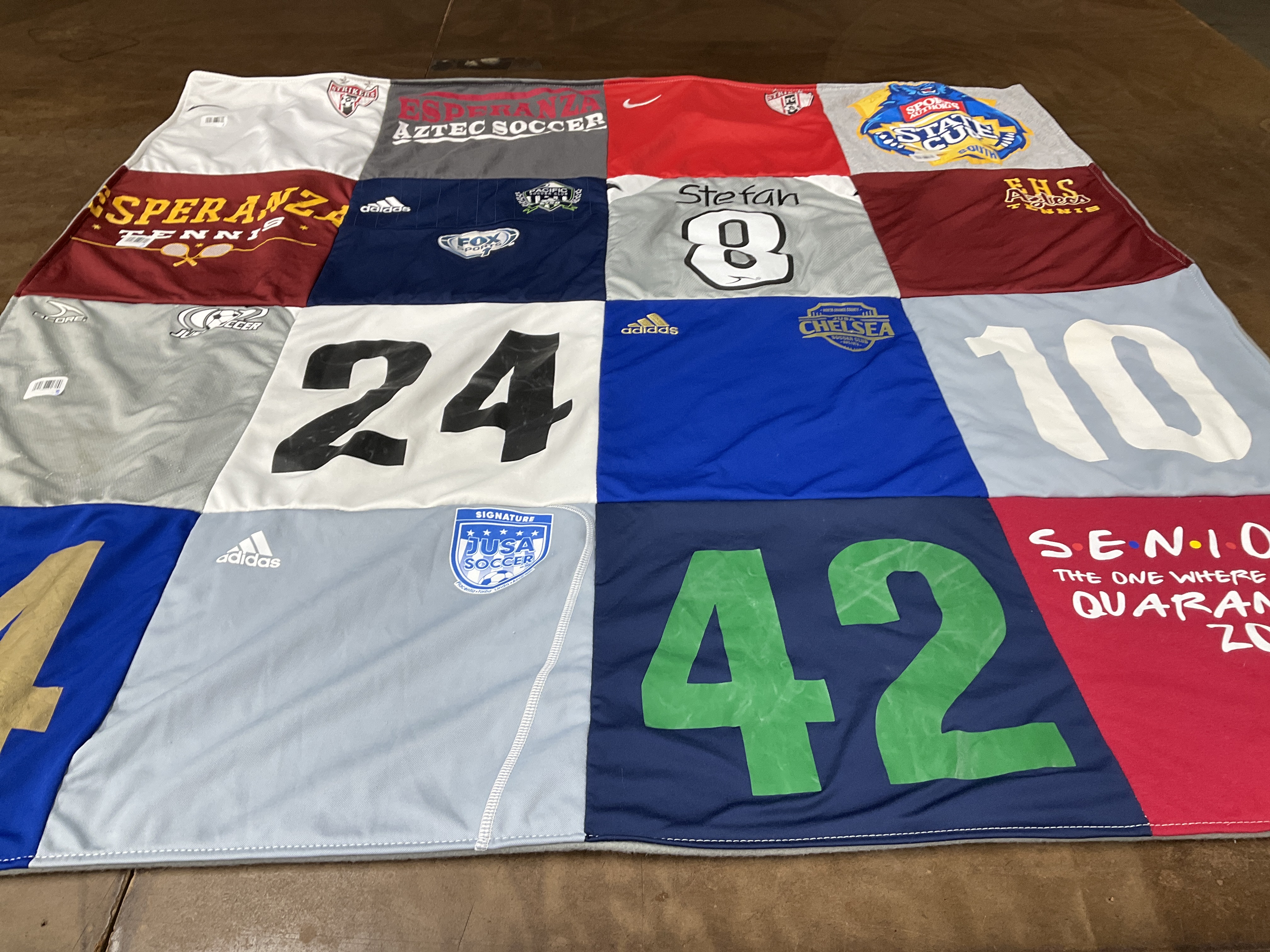 T-shirt quilt from esperanza high school by L. from CA