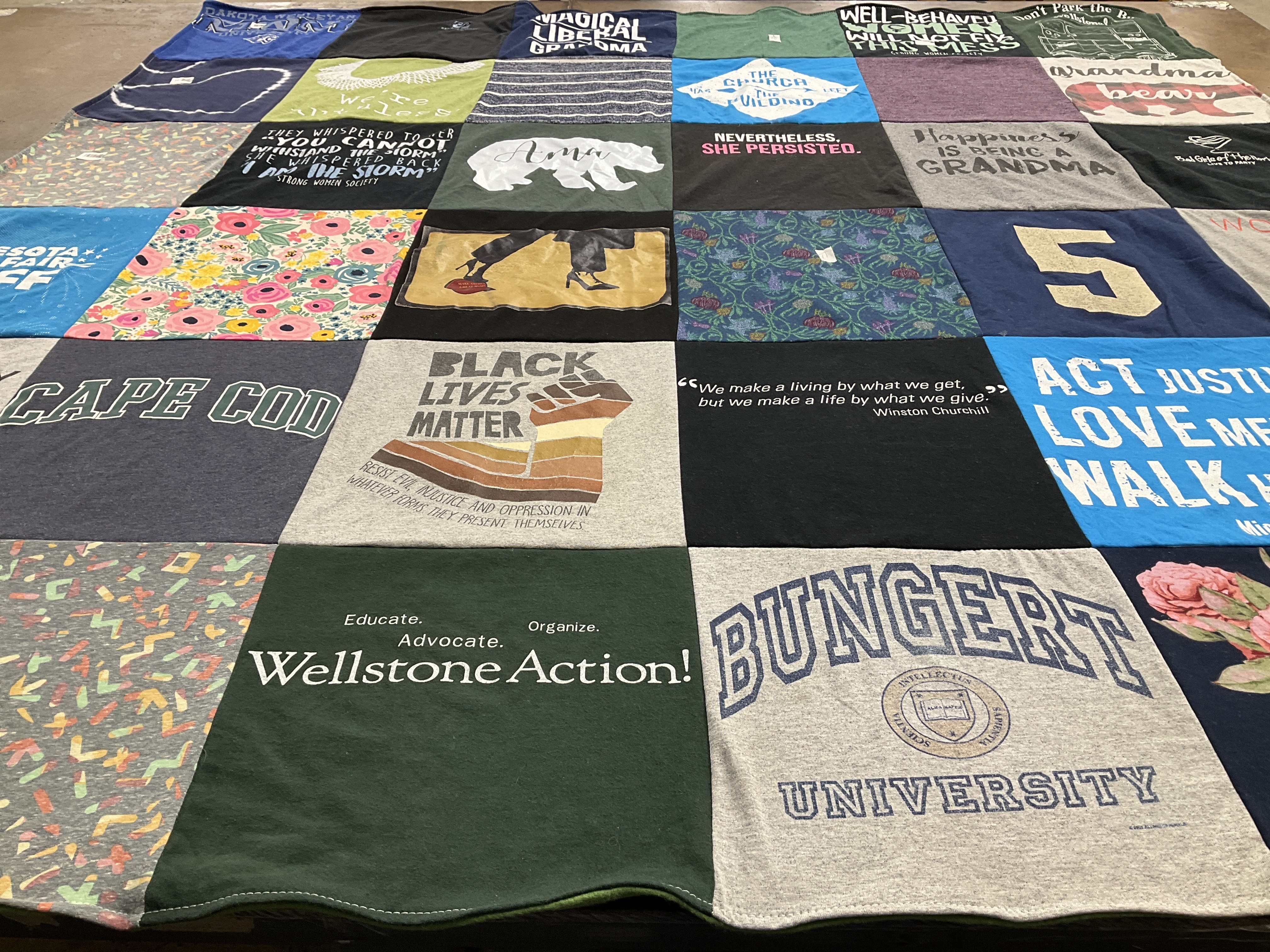 T-shirt quilt from bungert university by Christa from MN