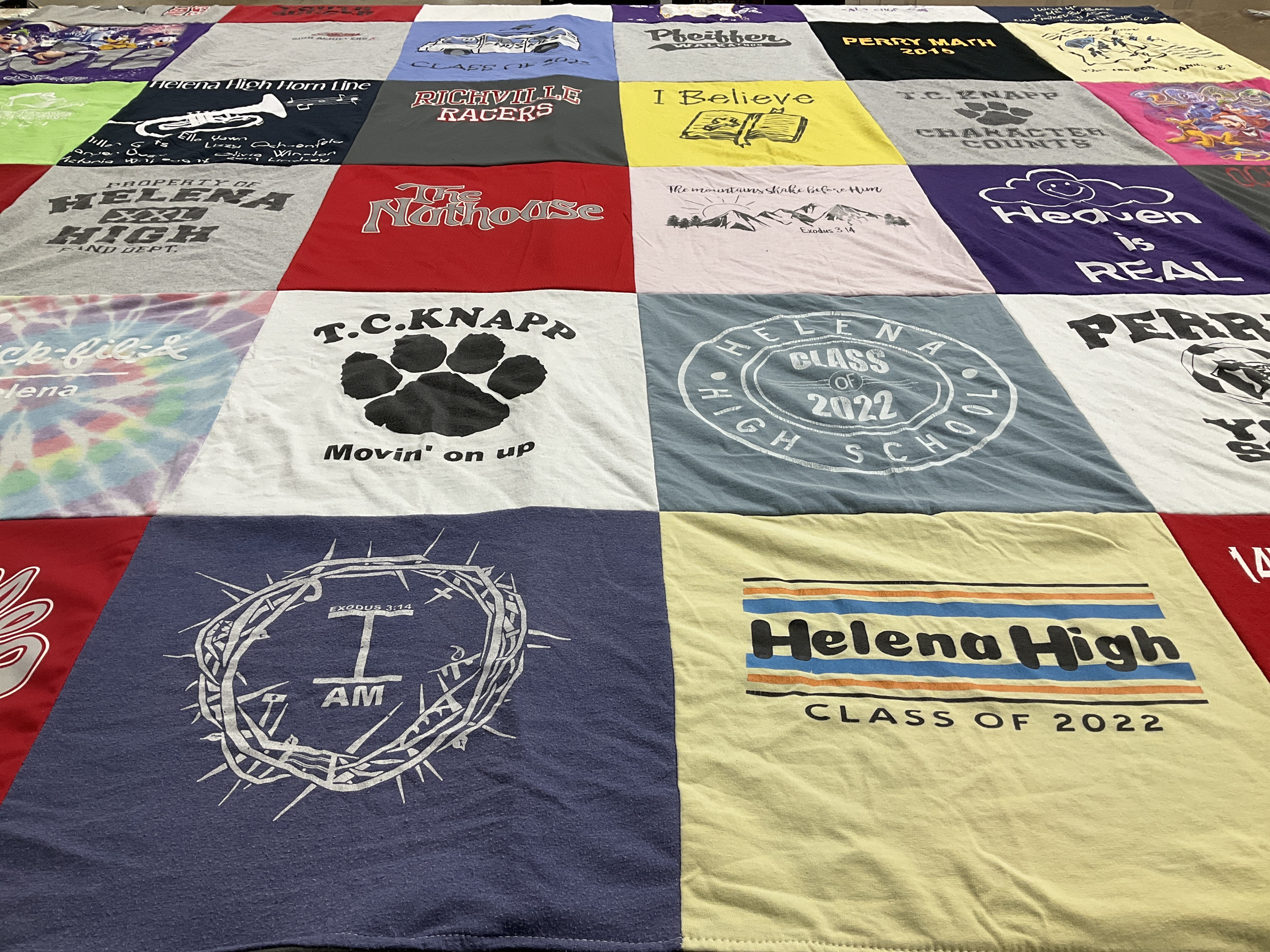 T-shirt quilt featuring richville racers by Tom from AL